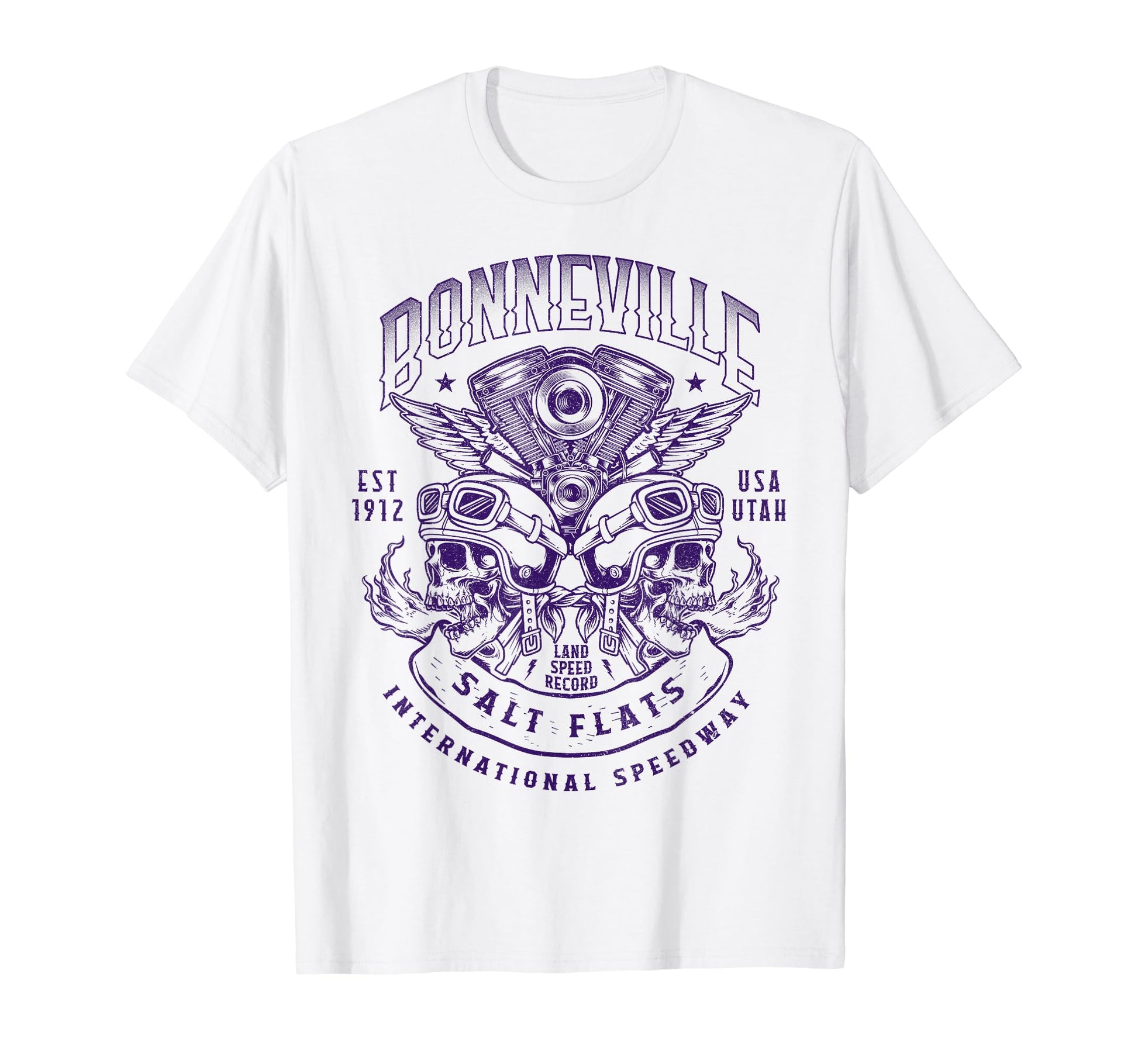 Bonneville Salt Flats Motorcycle T-Shirt - Minimalist Print for Adults - T-Shirt, Sweatshirt, Hoodie