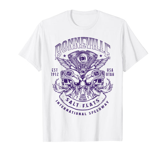 Bonneville Salt Flats Motorcycle T-Shirt - Minimalist Print for Adults - T-Shirt, Sweatshirt, Hoodie