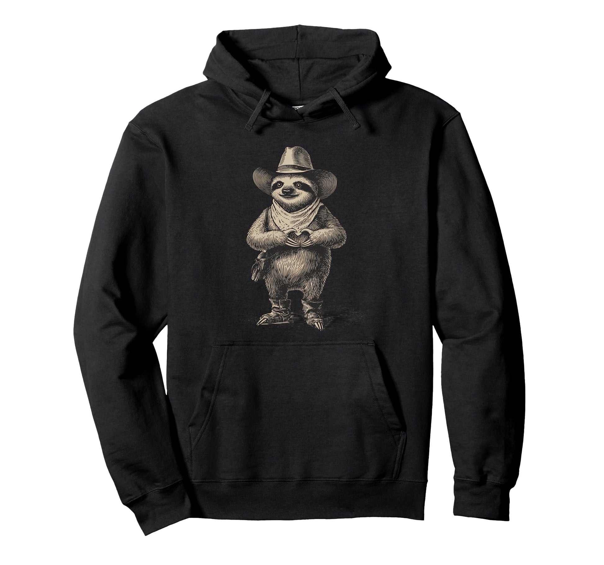 Sloth Cowboy Rodeo Cowgirl Hoodie - Casual Everyday Wear for Adults - T-Shirt, Sweatshirt, Hoodie