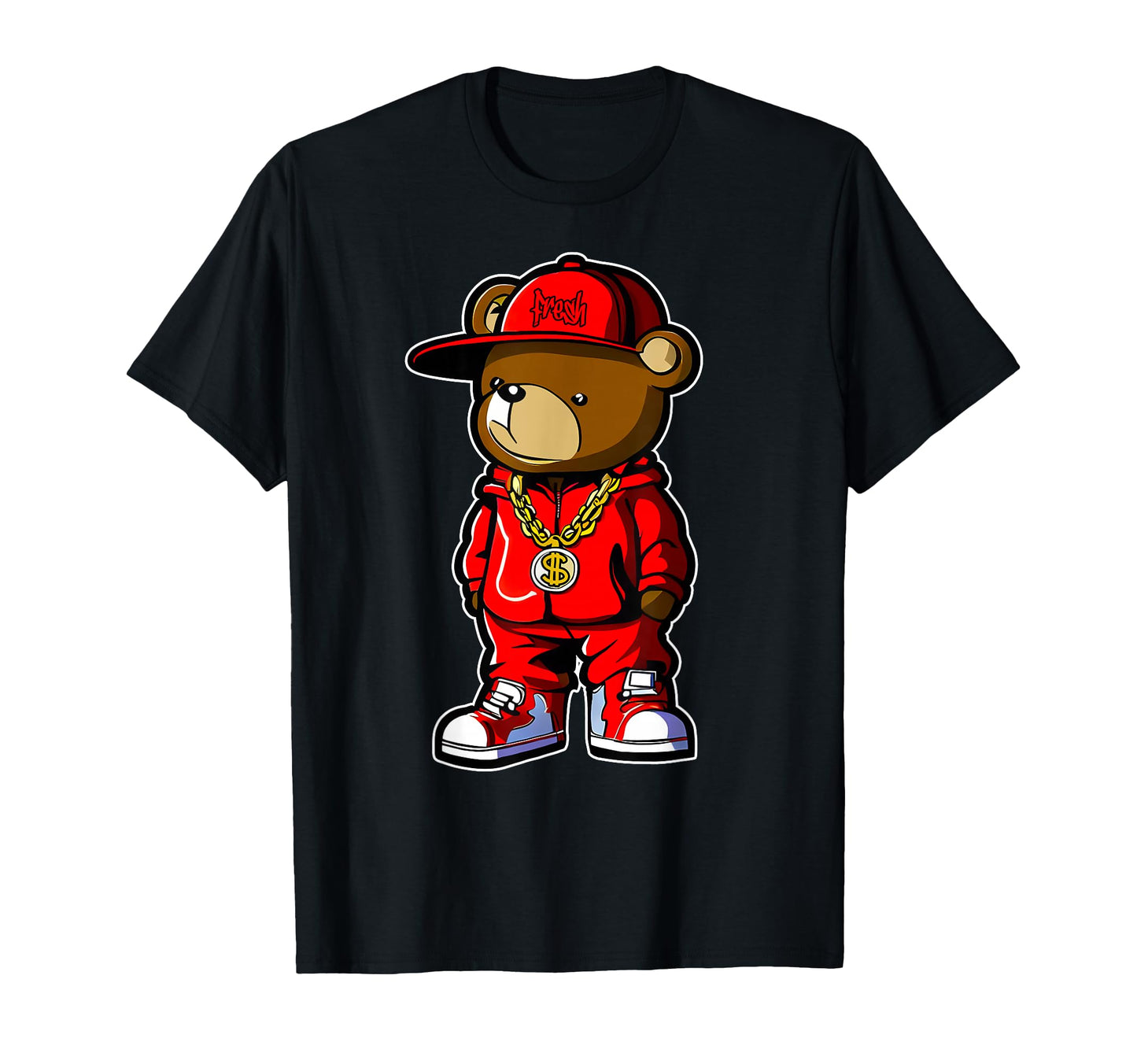 Hip Hop Teddy Bear 90 Hip Hop T-Shirt - Casual Everyday Wear Men Women - T-Shirt, Sweatshirt, Hoodie