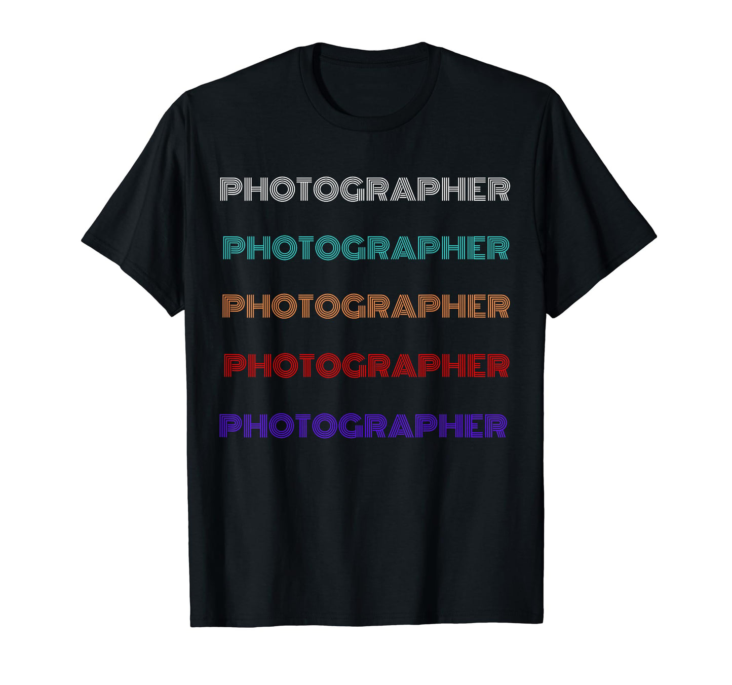 Love Photographer Squad Repeated T-Shirt - Fun Novelty Design for Adults - T-Shirt, Sweatshirt, Hoodie