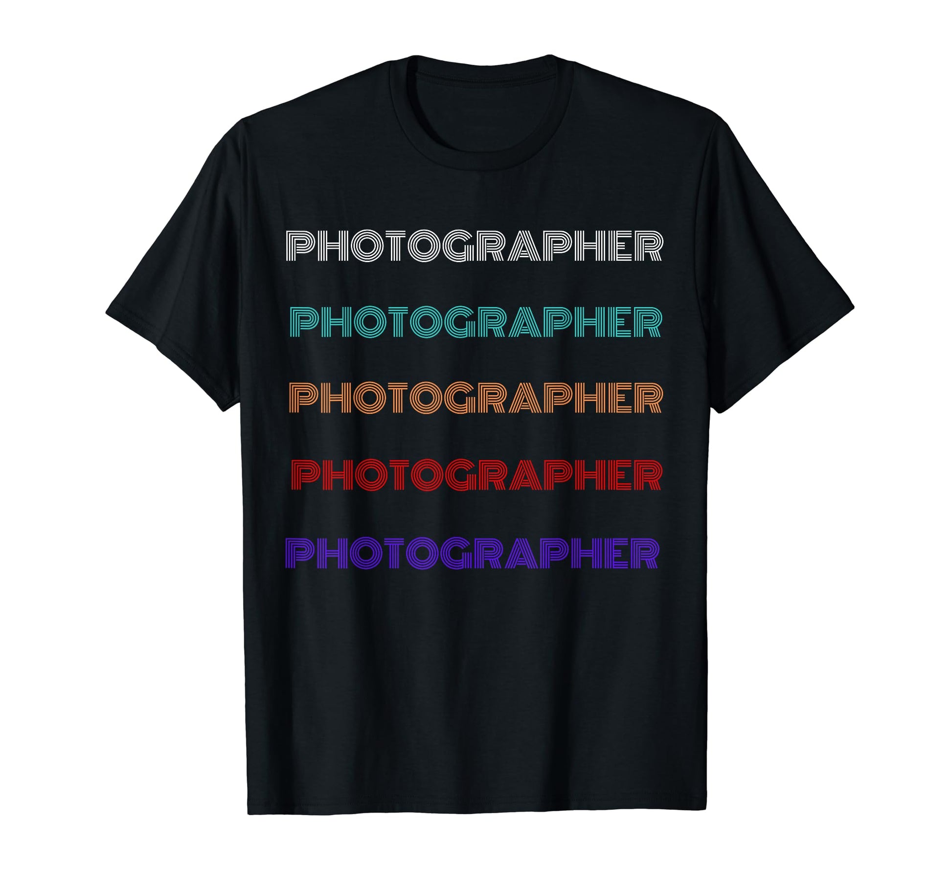 Love Photographer Squad Repeated T-Shirt - Fun Novelty Design for Adults - T-Shirt, Sweatshirt, Hoodie