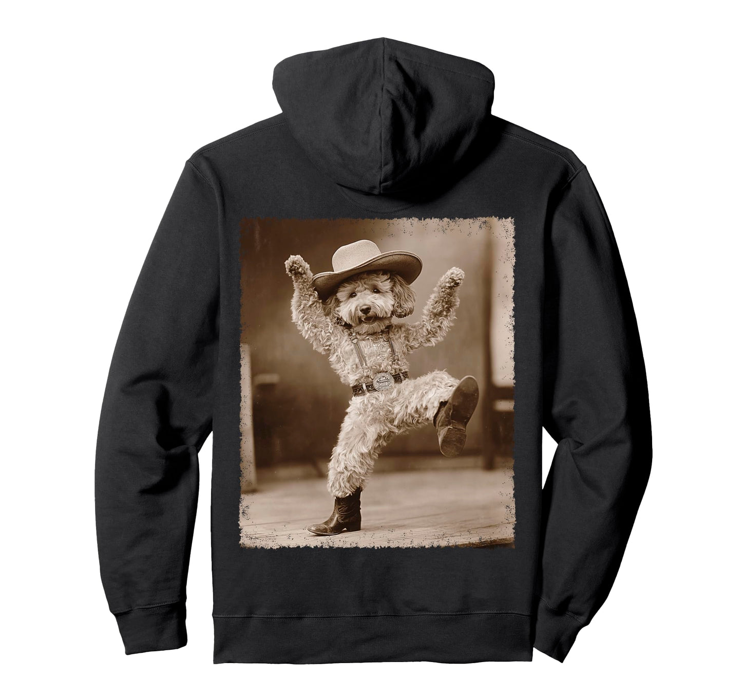 Goldendoodle Dog Cowboy Cowgirl Hoodie - Aesthetic Graphic Men Women - T-Shirt, Sweatshirt, Hoodie