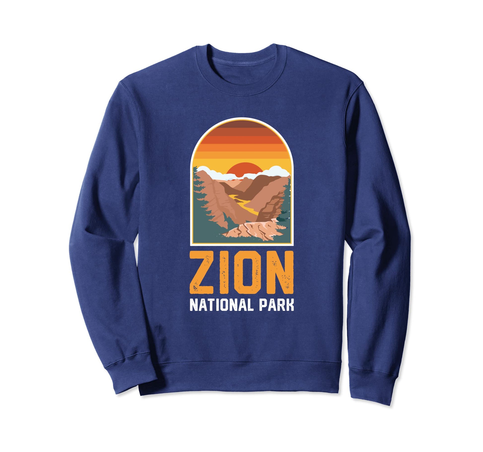 Zion National Park Sunset Sweatshirt - Minimalist Print Unisex - T-Shirt, Sweatshirt, Hoodie