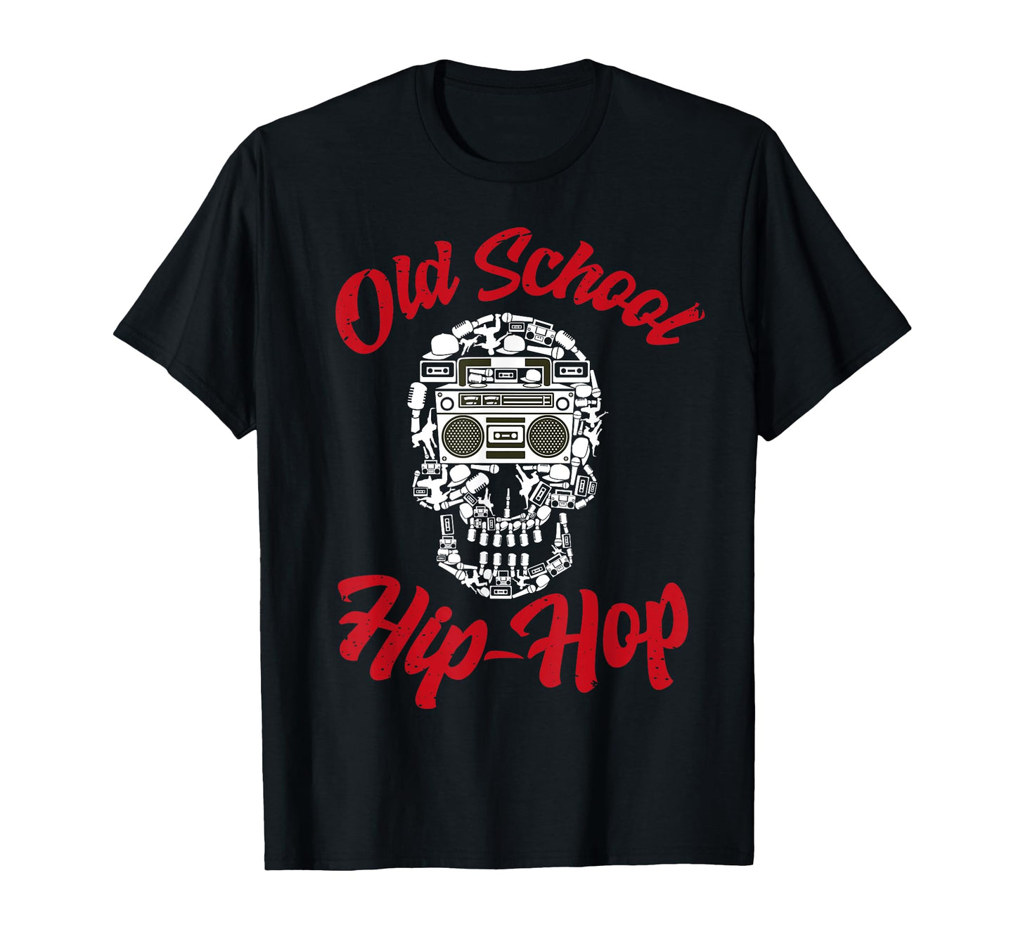 Old School Hip Hop 80S 90S Skull Gift T-Shirt - Fun Novelty Design Unisex - T-Shirt, Sweatshirt, Hoodie