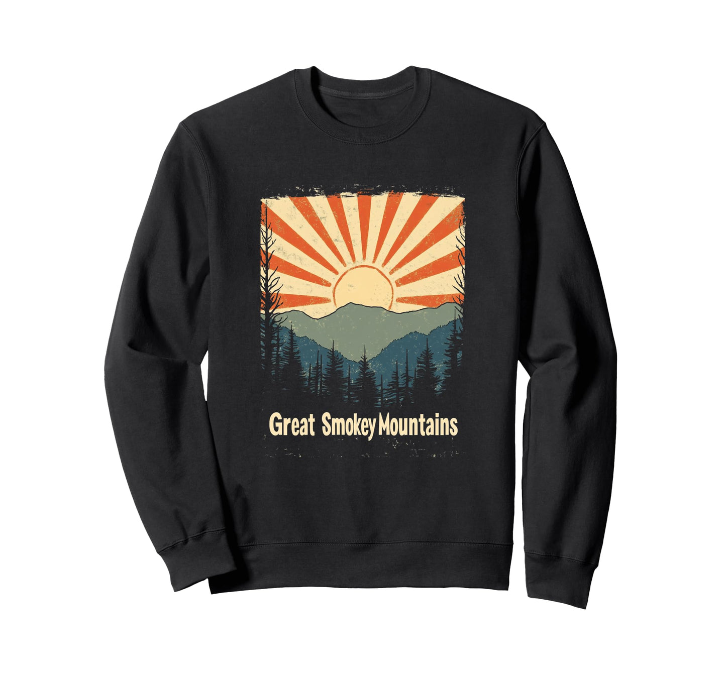 Great Smokey Mountains Sunrise Sweatshirt - Minimalist Print Men Women - T-Shirt, Sweatshirt, Hoodie