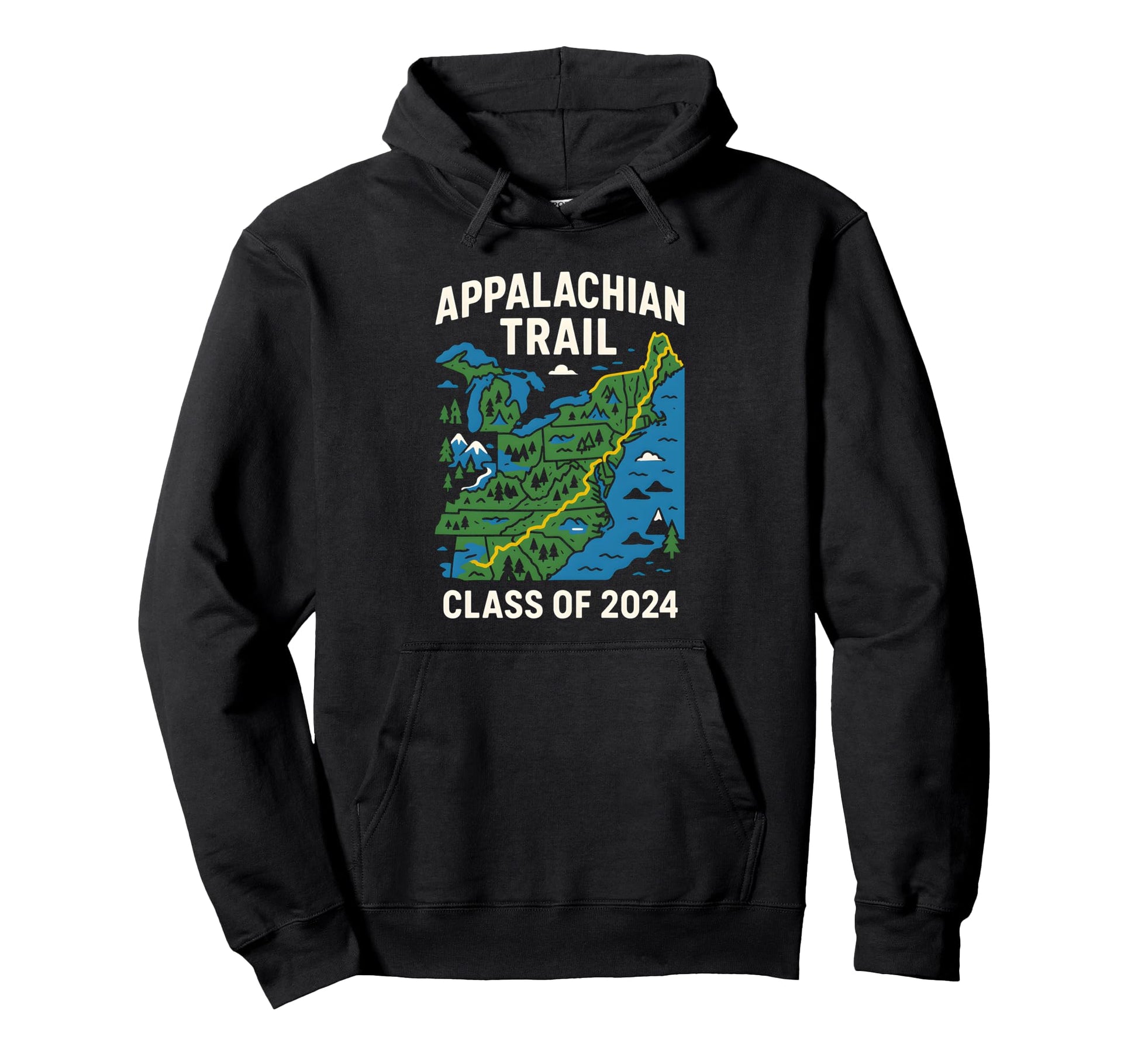 Appalachian Trail Class 2024 Mens Hiking Hoodie - Graphic Print for Adults - T-Shirt, Sweatshirt, Hoodie