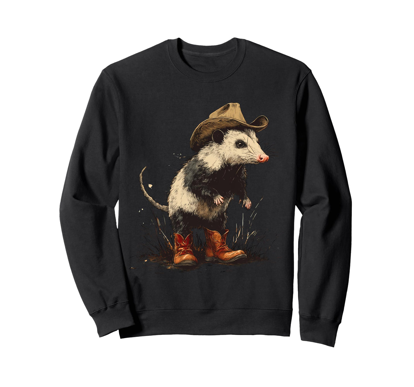 Country Cowboy Opossum Rodeo Cowgirl Sweatshirt - Trendy Graphic Unisex - T-Shirt, Sweatshirt, Hoodie