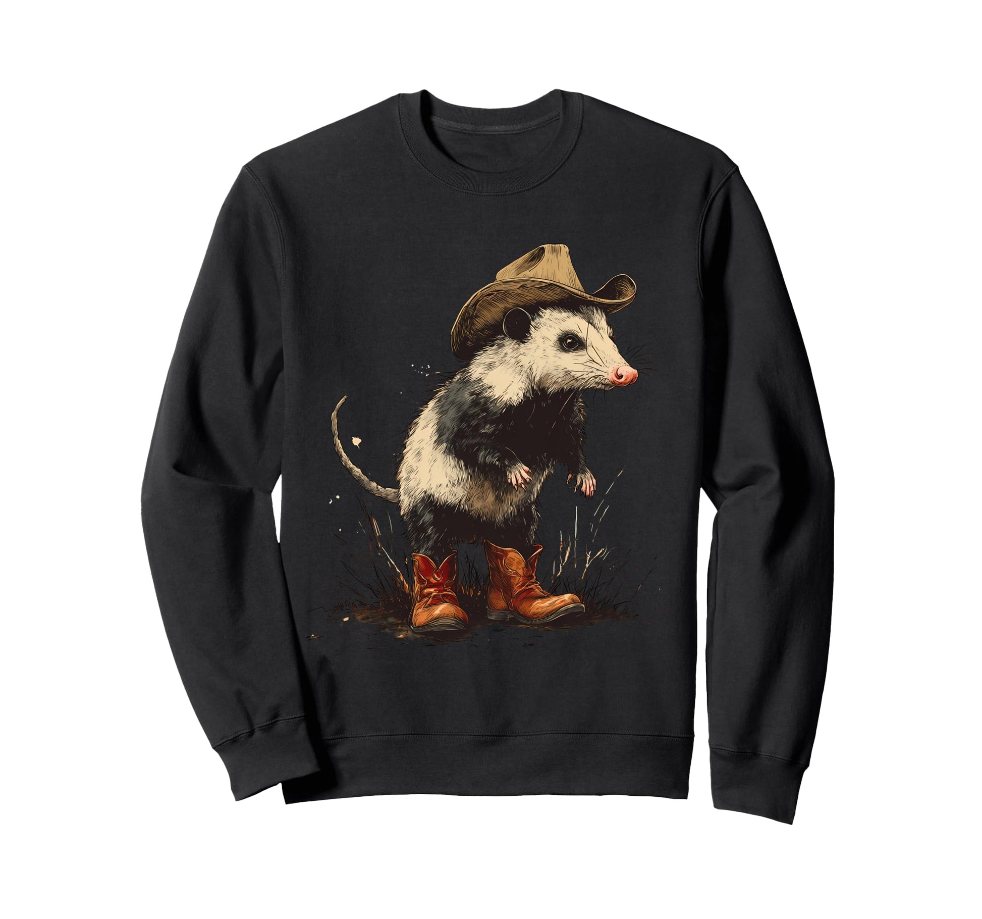 Country Cowboy Opossum Rodeo Cowgirl Sweatshirt - Trendy Graphic Unisex - T-Shirt, Sweatshirt, Hoodie