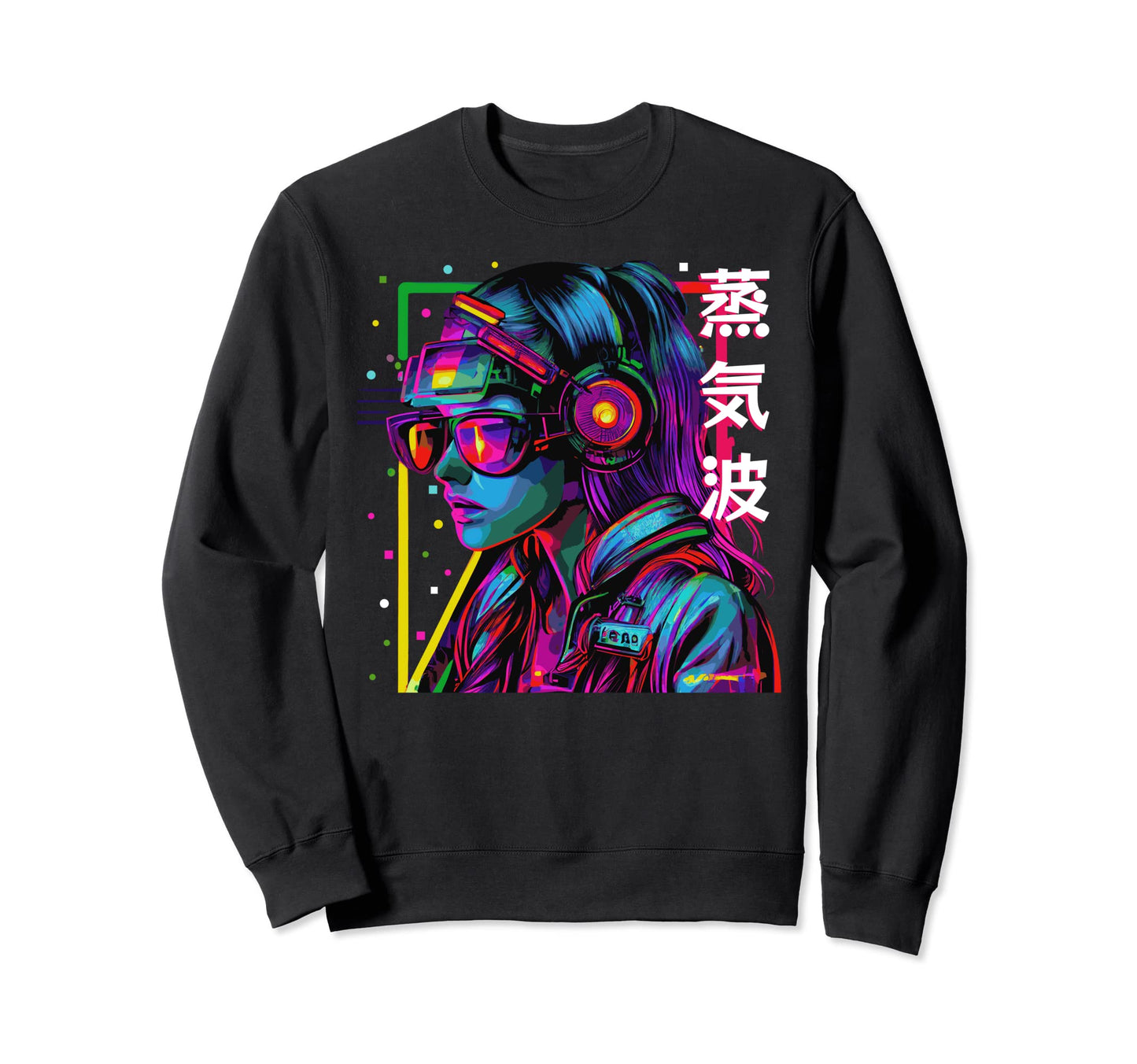 Cyberpop Urban Japanese Sweatshirt - Casual Everyday Wear for Adults - T-Shirt, Sweatshirt, Hoodie