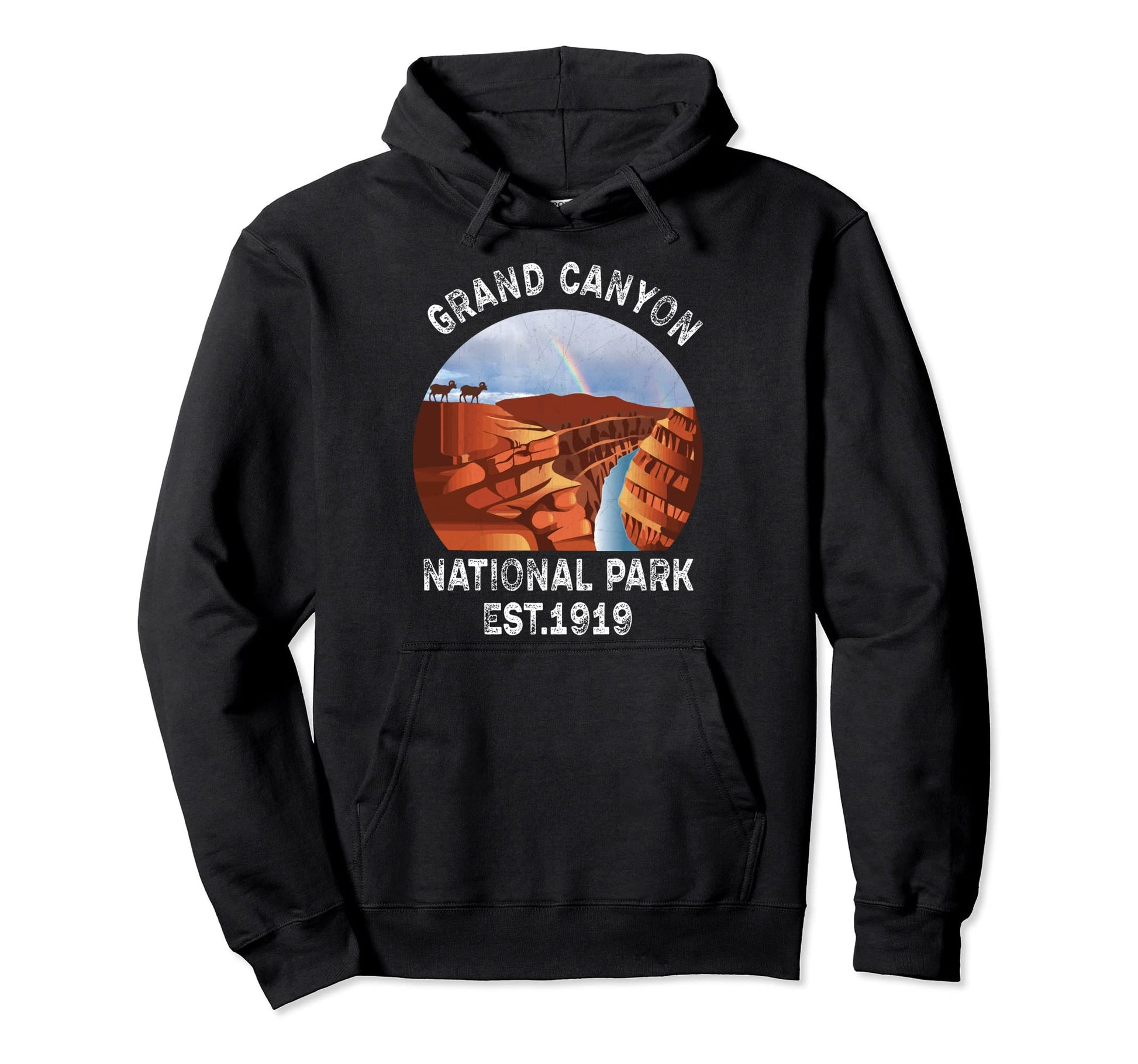 Grand Canyon National Park Arizona 70S 80 Hoodie - Novelty Apparel Unisex - T-Shirt, Sweatshirt, Hoodie