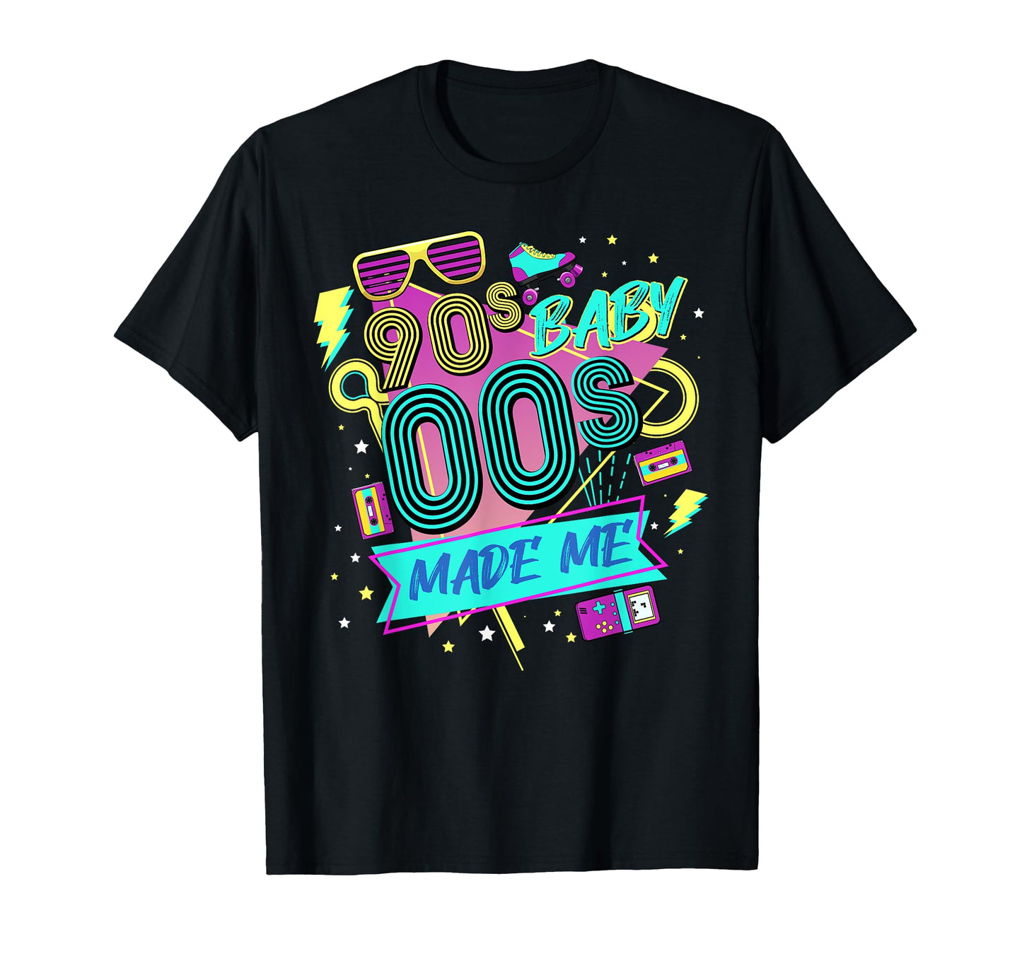 1990S 2000S Made Me Nostalgia Disco T-Shirt - Aesthetic Graphic for Adults - T-Shirt, Sweatshirt, Hoodie