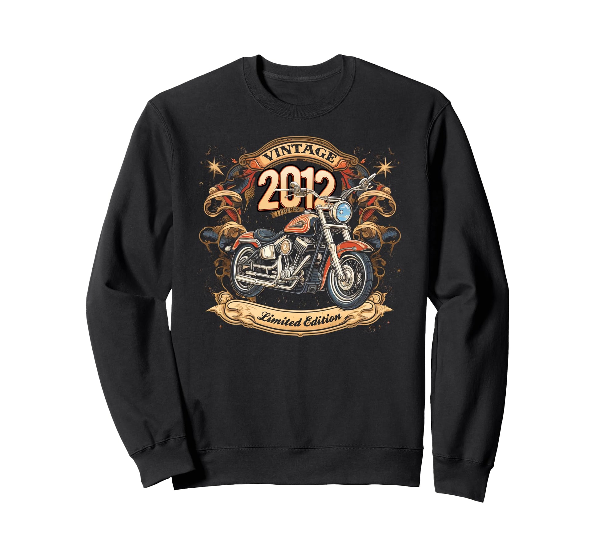 Born 2012 Motorcycle Lovers 13Th Sweatshirt - Aesthetic Graphic Men Women - T-Shirt, Sweatshirt, Hoodie