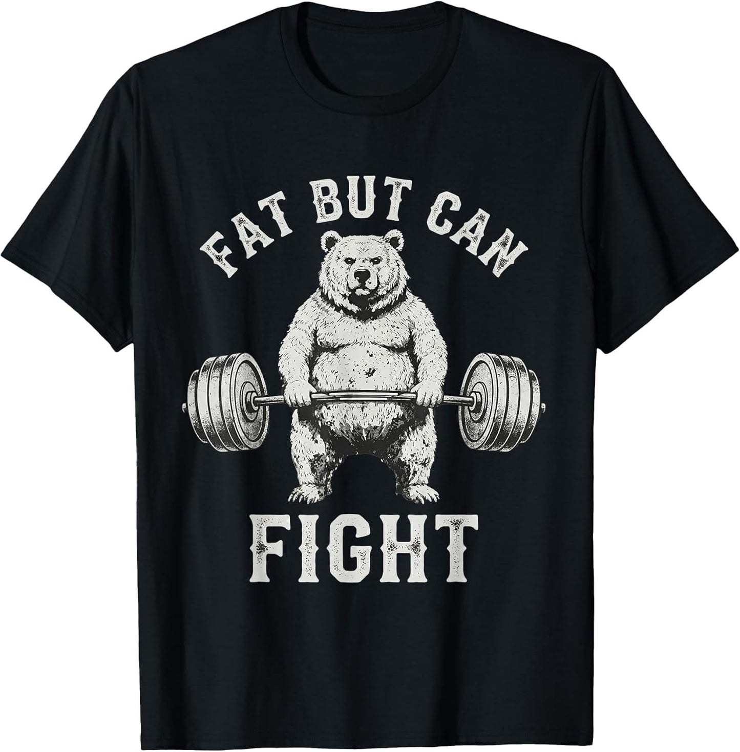 Fat But Can Fight Gym Workout Cardio - Adult & Kids T-Shirts, Sweatshirts & Hoodies apparel design preview 1