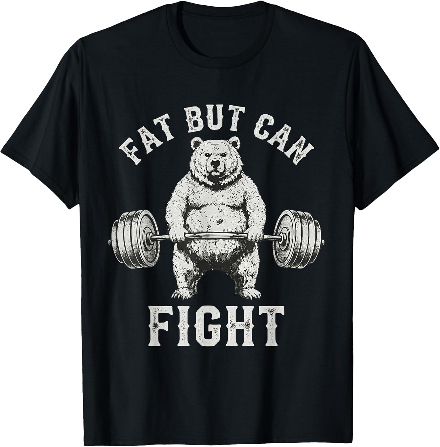 Fat But Can Fight Gym Workout Cardio - Adult & Kids T-Shirts, Sweatshirts & Hoodies apparel design preview 1