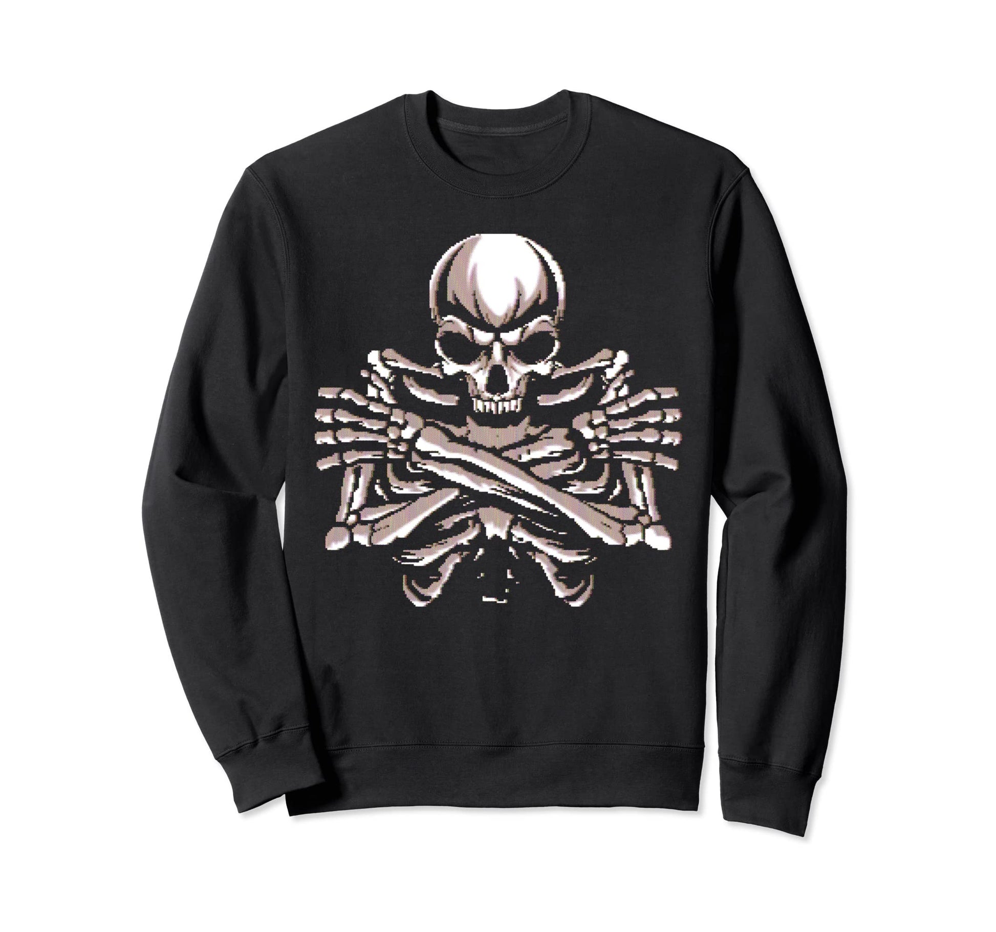 Cassette Futurism Gothic Skeleton Sweatshirt - Graphic Print for Adults - T-Shirt, Sweatshirt, Hoodie