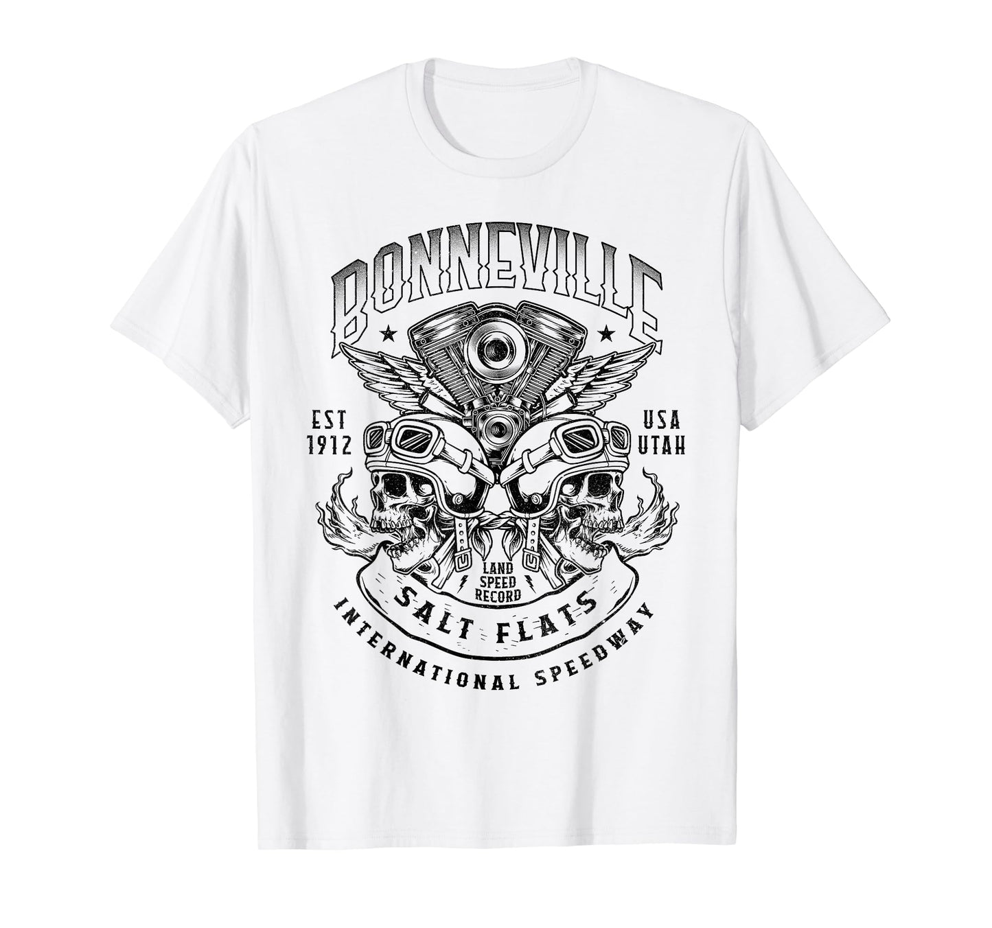 Bonneville Salt Flats Motorcycle T-Shirt - Fun Novelty Design Unisex - T-Shirt, Sweatshirt, Hoodie
