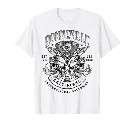 Bonneville Salt Flats Motorcycle T-Shirt - Fun Novelty Design Unisex - T-Shirt, Sweatshirt, Hoodie
