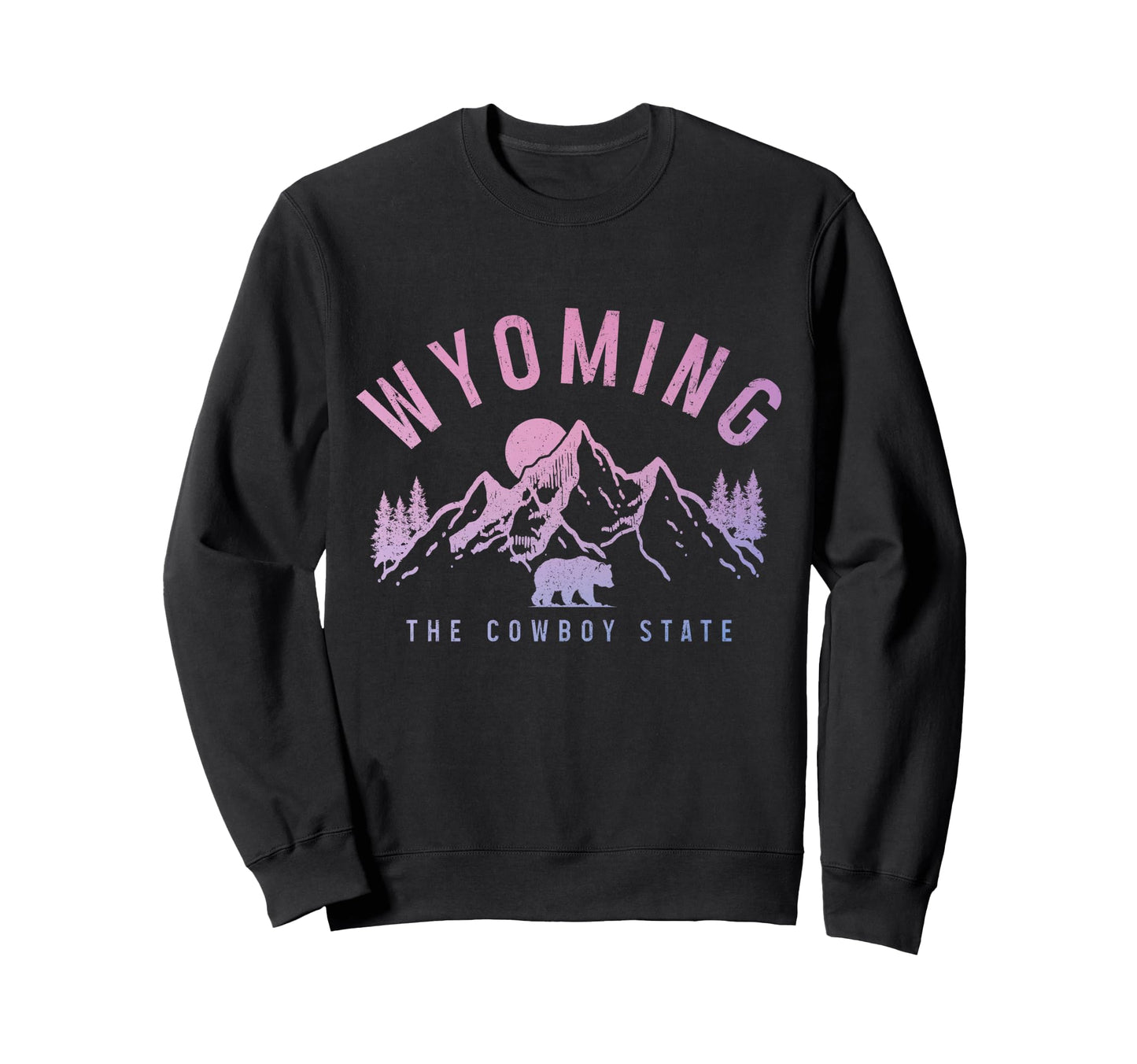 Wyoming Cowboy State Mountains Sweatshirt - Aesthetic Graphic Men Women - T-Shirt, Sweatshirt, Hoodie