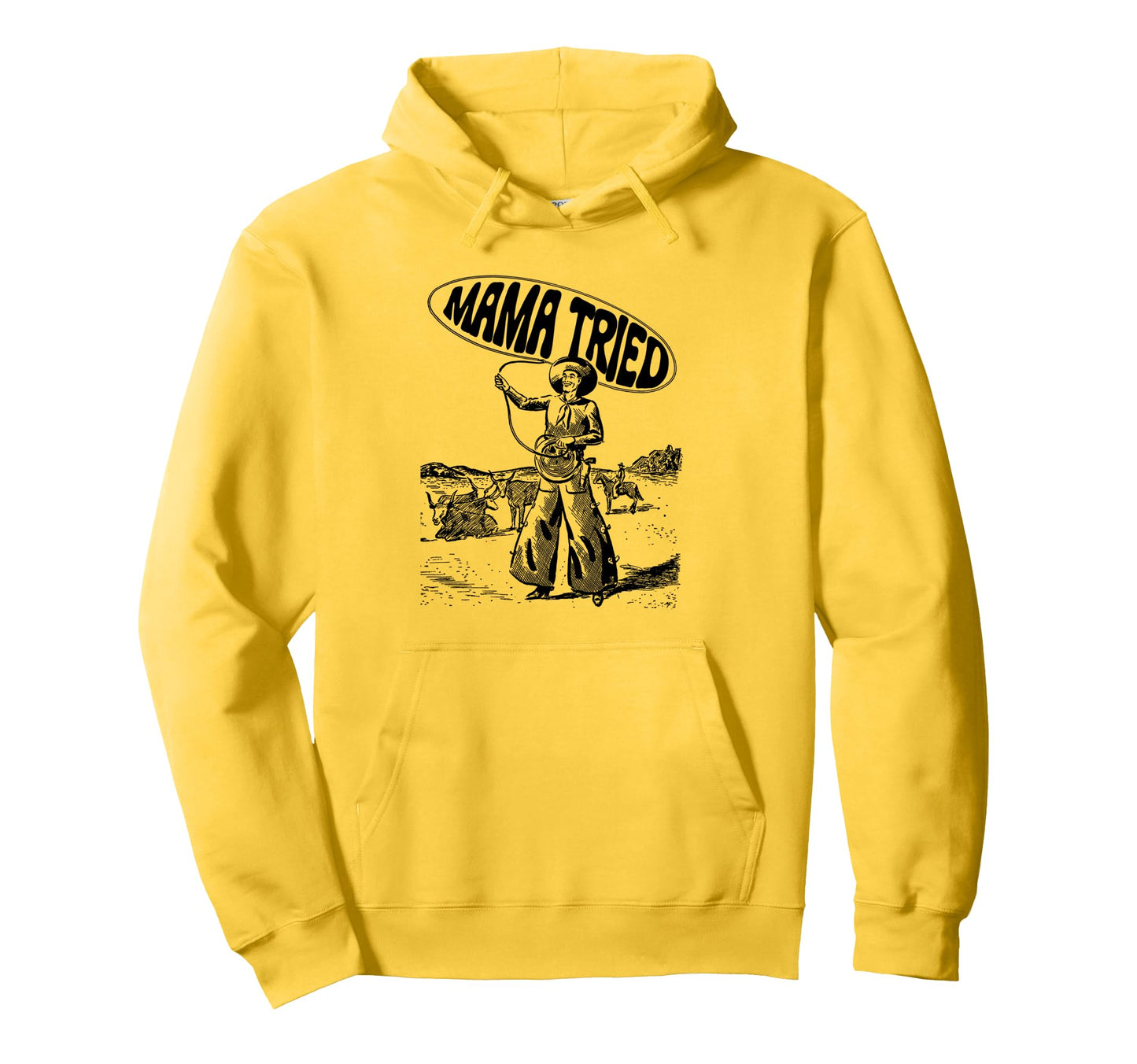 Mama Tried Rodeo Roping Cowboy Tpa Hoodie - Streetwear Style for Adults - T-Shirt, Sweatshirt, Hoodie