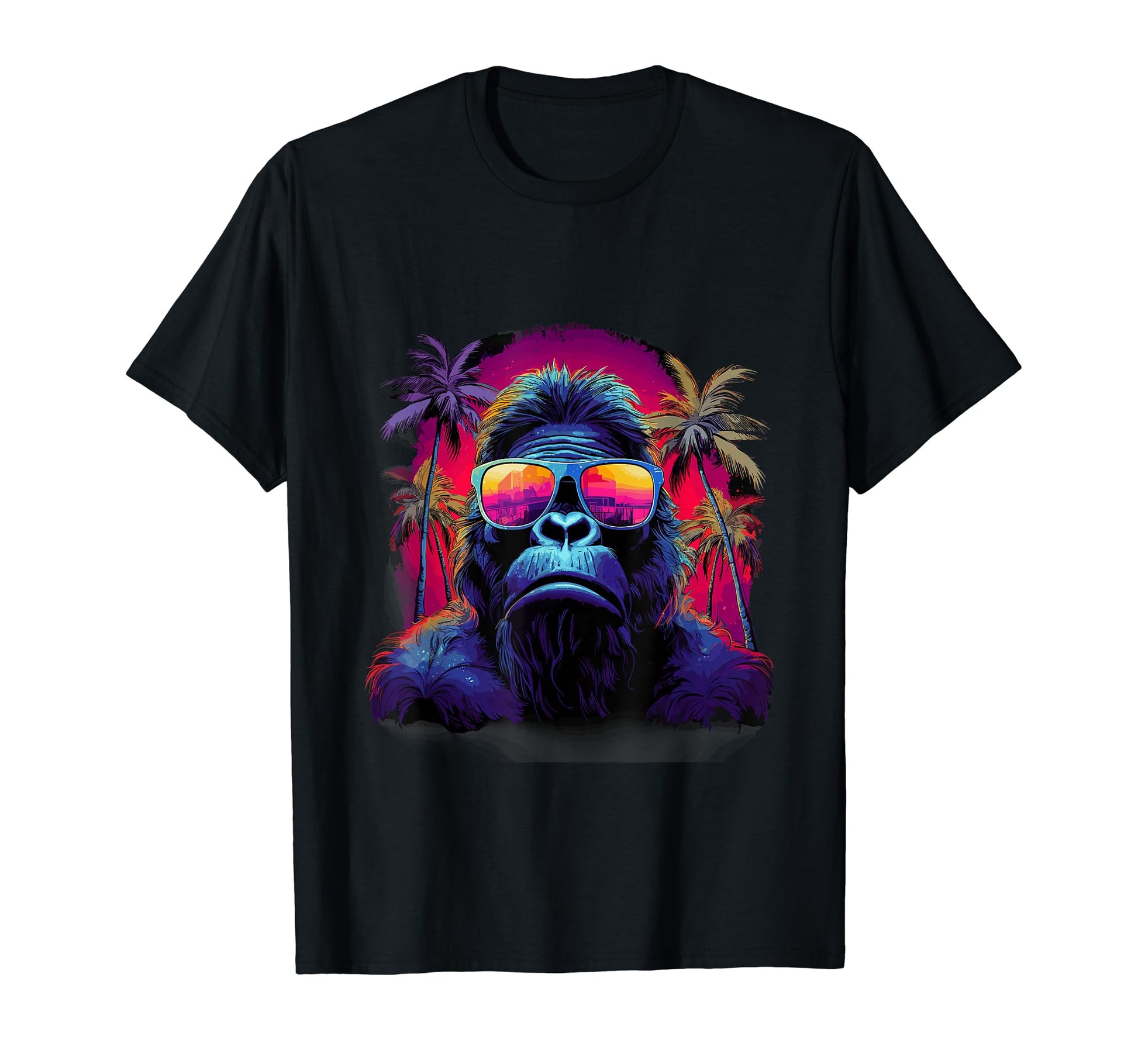 Funny Gorilla Vaporwave Aesthetic Animal T-Shirt - Trendy Graphic Unisex - T-Shirt, Sweatshirt, Hoodie