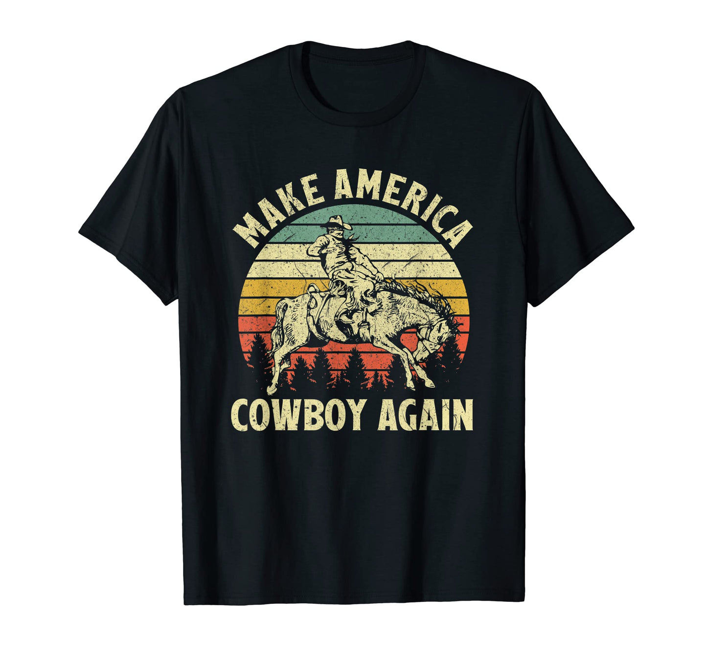Makes America Cowboy Again Western T-Shirt - Trendy Graphic for Adults - T-Shirt, Sweatshirt, Hoodie