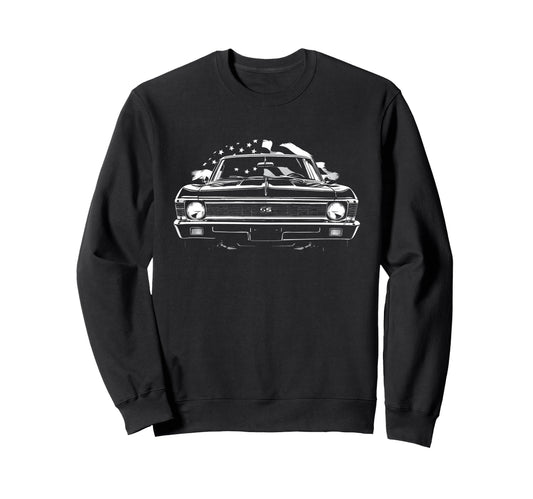 1968 68 Nova Ss Muscle Car Usa Sweatshirt - Custom Art Print for Adults - T-Shirt, Sweatshirt, Hoodie