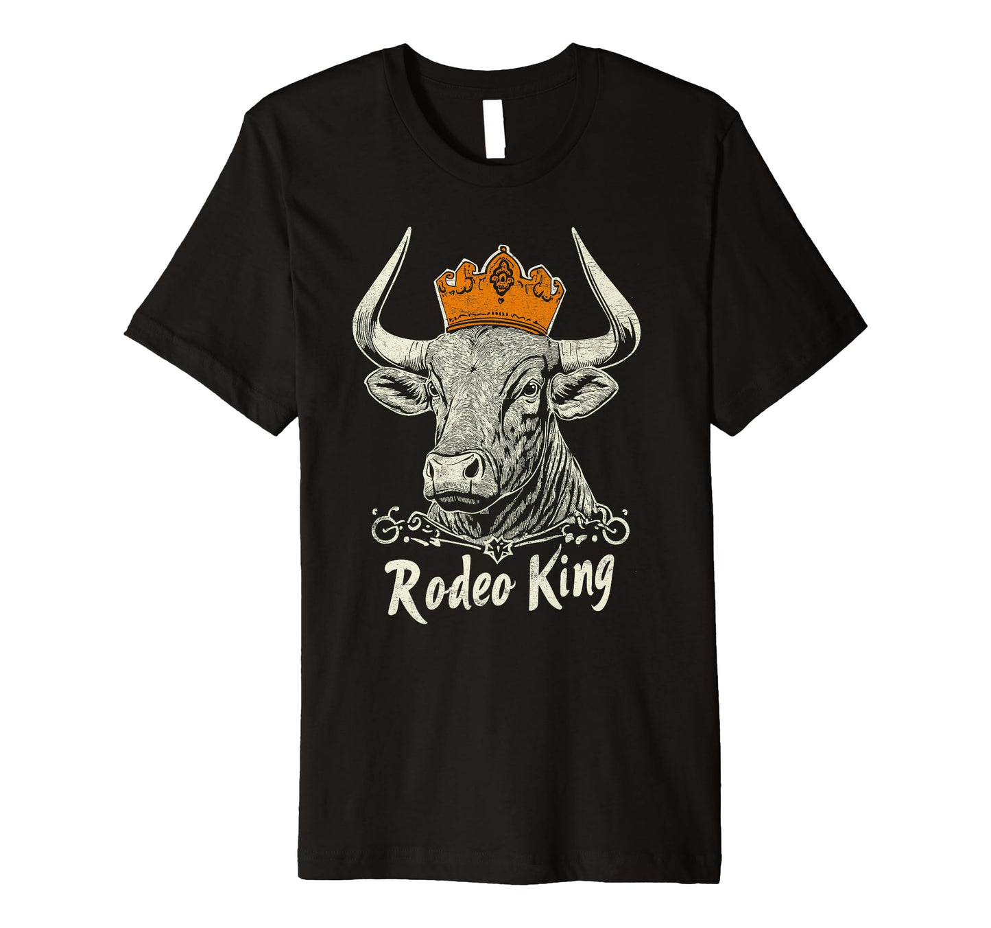 Rodeo King Wild West Mens Cowboy Bull T-Shirt - Unique Graphic Unisex - T-Shirt, Sweatshirt, Hoodie