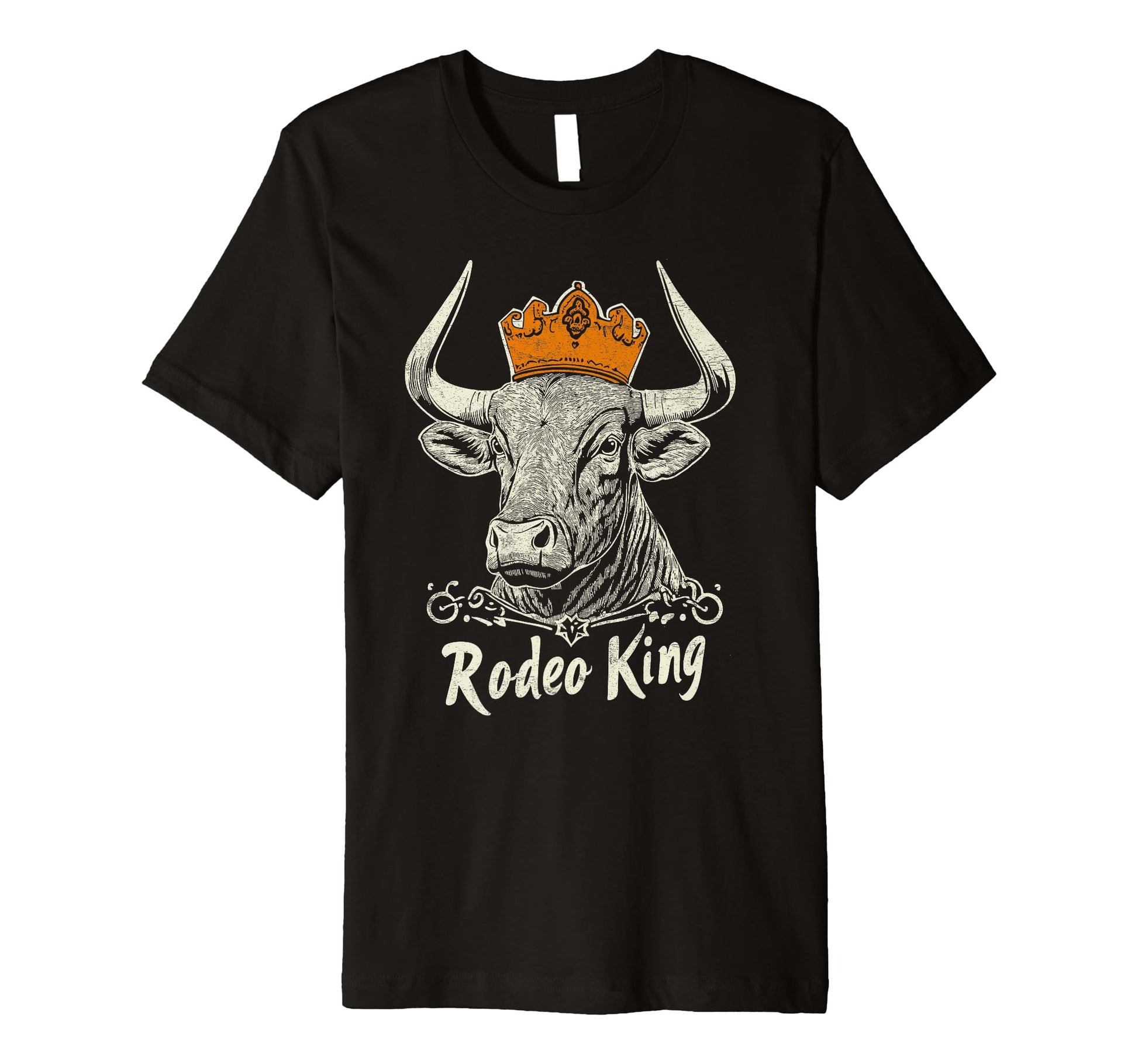 Rodeo King Wild West Mens Cowboy Bull T-Shirt - Unique Graphic Unisex - T-Shirt, Sweatshirt, Hoodie