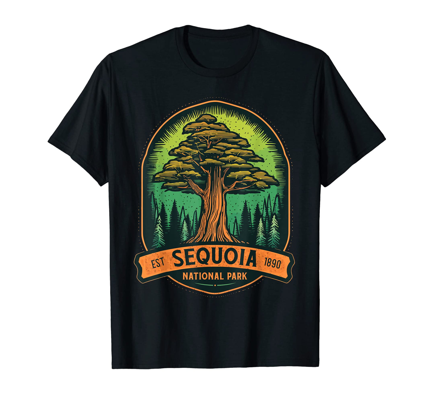 Sequoia National Park Giant Tree T-Shirt - Fun Novelty Design for Adults - T-Shirt, Sweatshirt, Hoodie