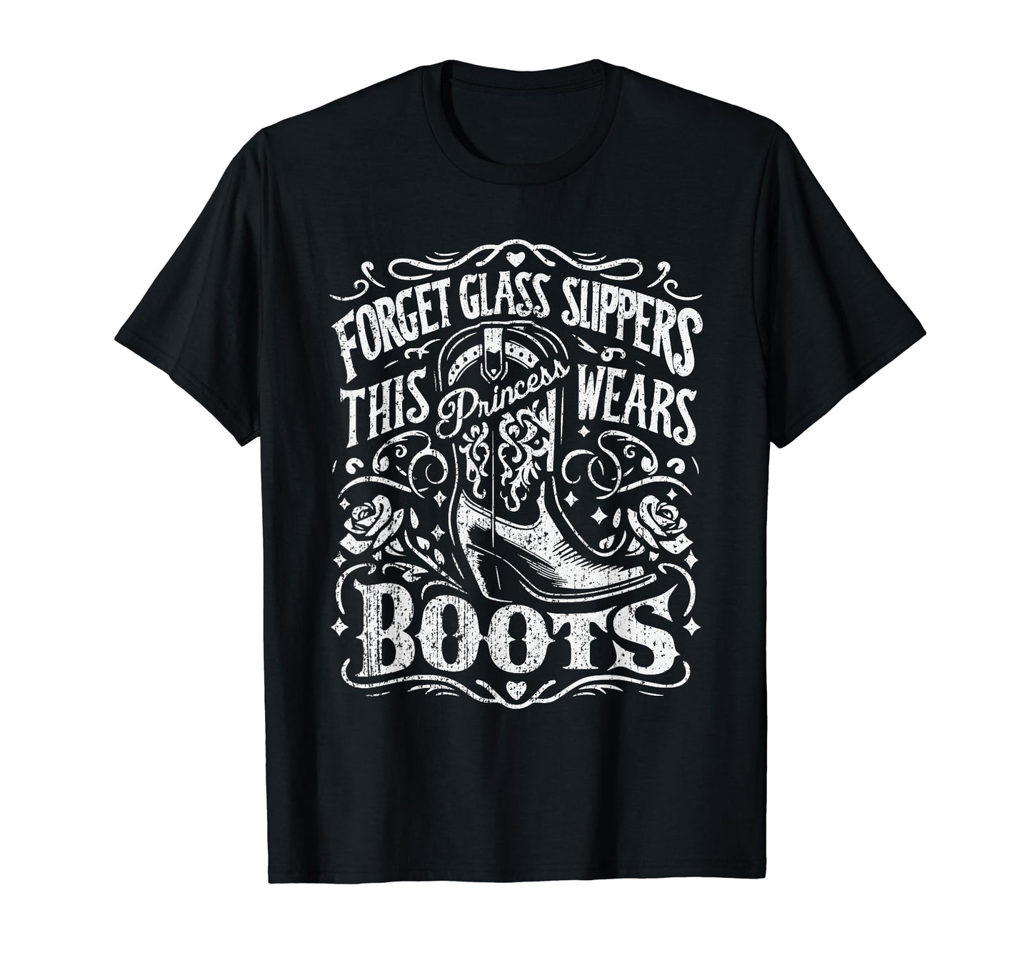 This Princess Wears Boots Cowboy Cowgirl T-Shirt - Unique Graphic Unisex - T-Shirt, Sweatshirt, Hoodie