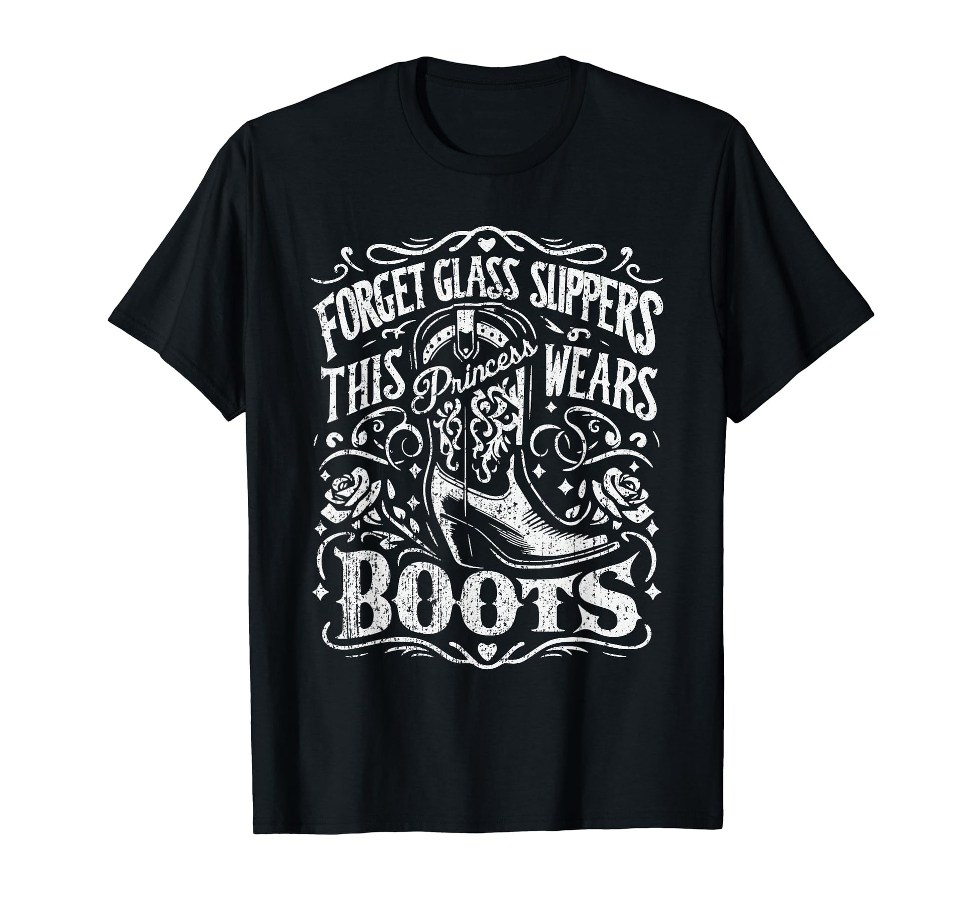 This Princess Wears Boots Cowboy Cowgirl T-Shirt - Unique Graphic Unisex - T-Shirt, Sweatshirt, Hoodie