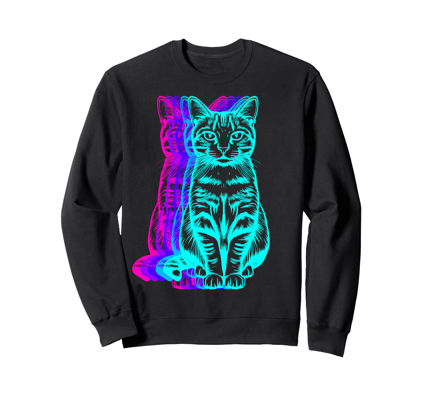 Cat Pet Vaporwave Sweatshirt - Minimalist Print Men Women - T-Shirt, Sweatshirt, Hoodie