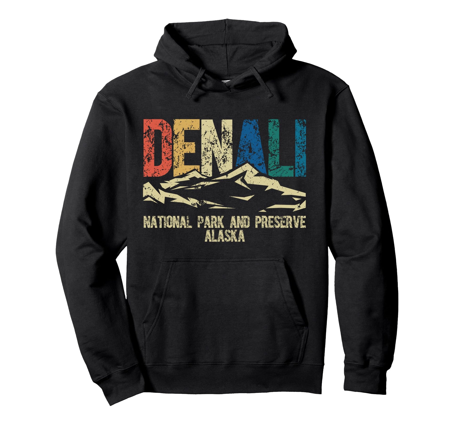 Denali National Park Preserve Distressed Hoodie - Streetwear Style Unisex - T-Shirt, Sweatshirt, Hoodie