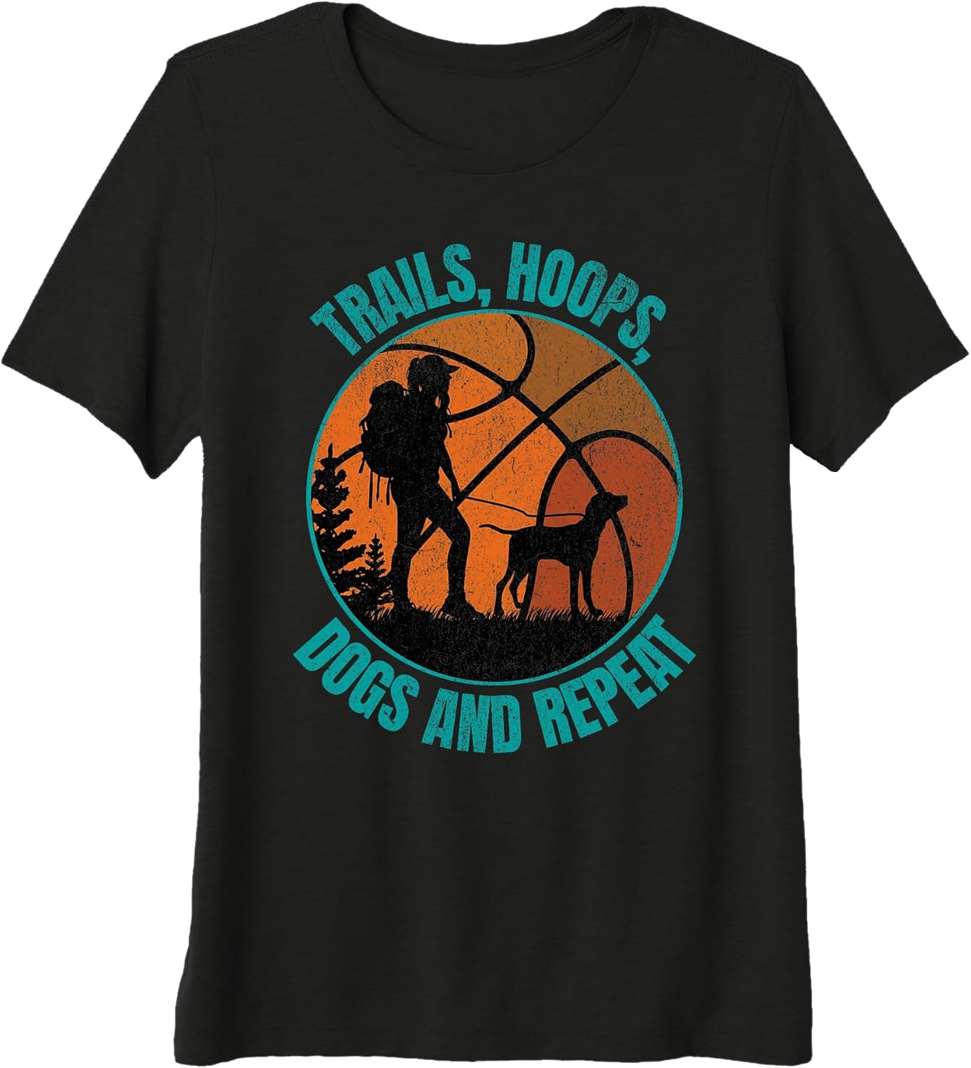 Retro Dog Hiking Womens Outdoors - Adult & Kids T-Shirts, Sweatshirts & Hoodies apparel design preview 1