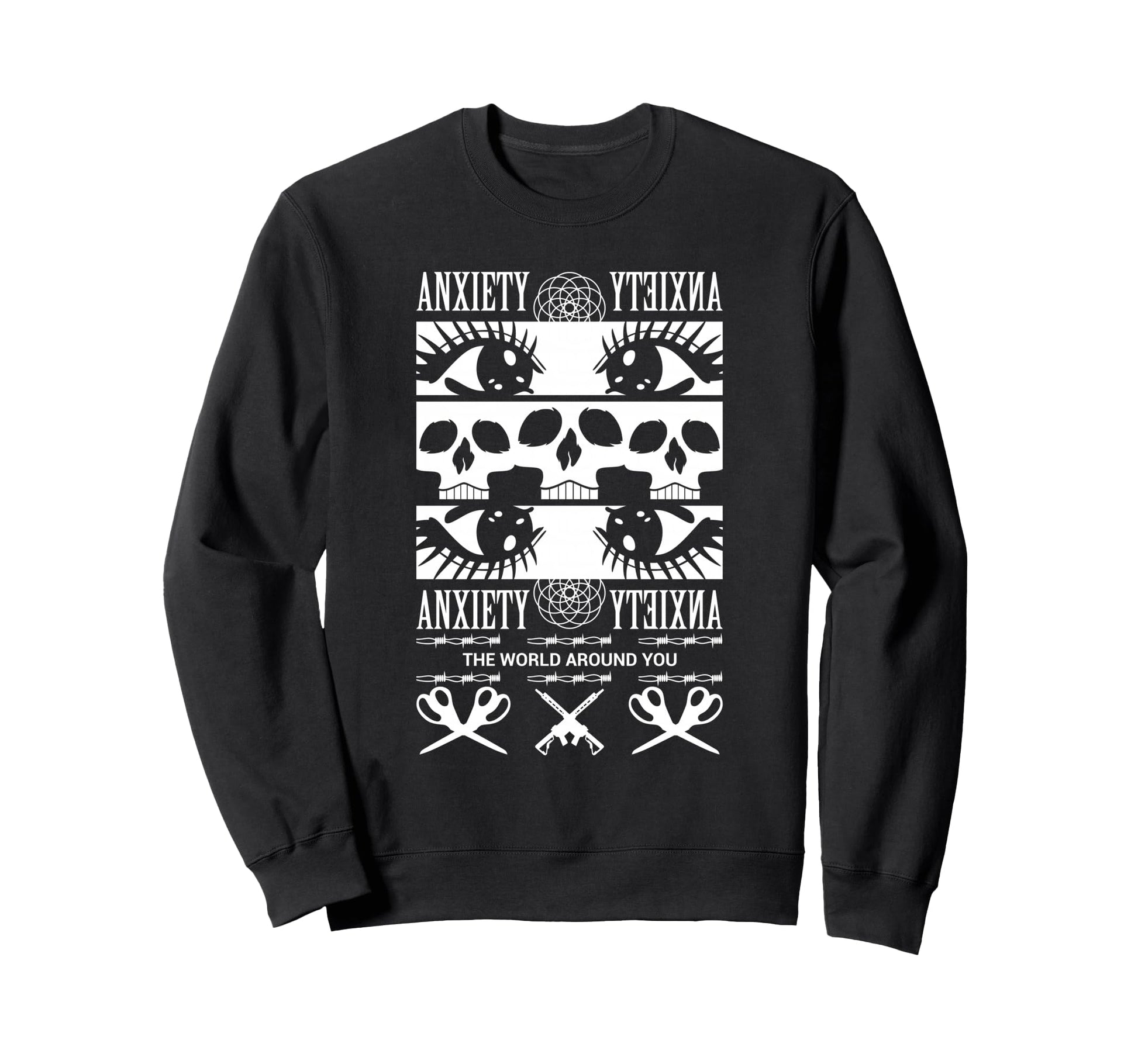 Anxiety Aesthetic Edgy Streetwear Sweatshirt - Custom Art Print for Adults - T-Shirt, Sweatshirt, Hoodie