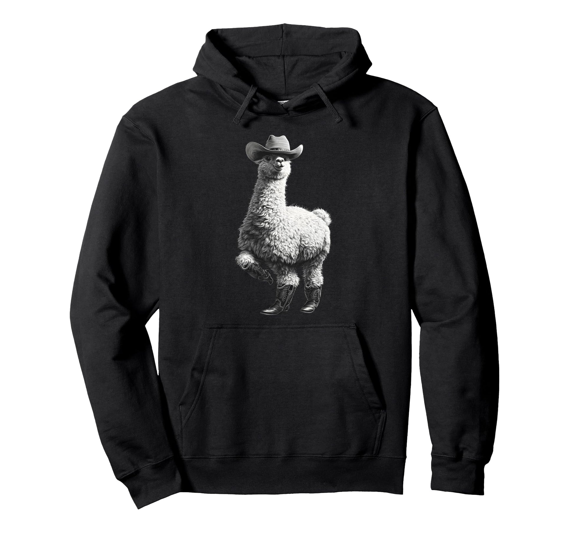 Llama Cowboy Rodeo Cowgirl Western Hoodie - Streetwear Style Men Women - T-Shirt, Sweatshirt, Hoodie