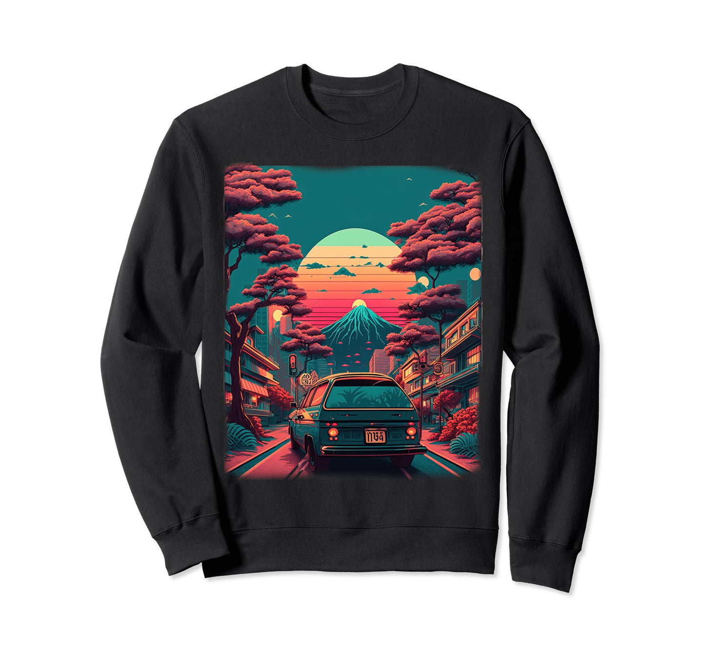 Aesthetic Vaporwave Japan 80S 90S Sweatshirt - Trendy Graphic for Adults - T-Shirt, Sweatshirt, Hoodie