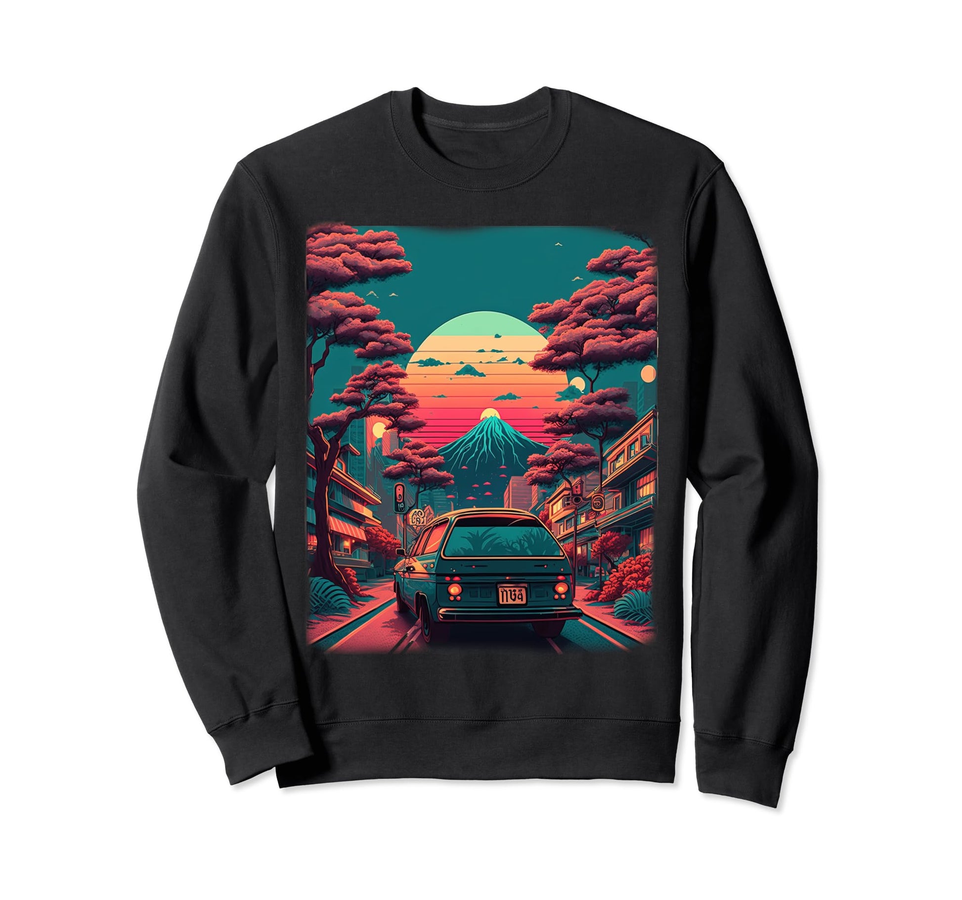 Aesthetic Vaporwave Japan 80S 90S Sweatshirt - Trendy Graphic for Adults - T-Shirt, Sweatshirt, Hoodie