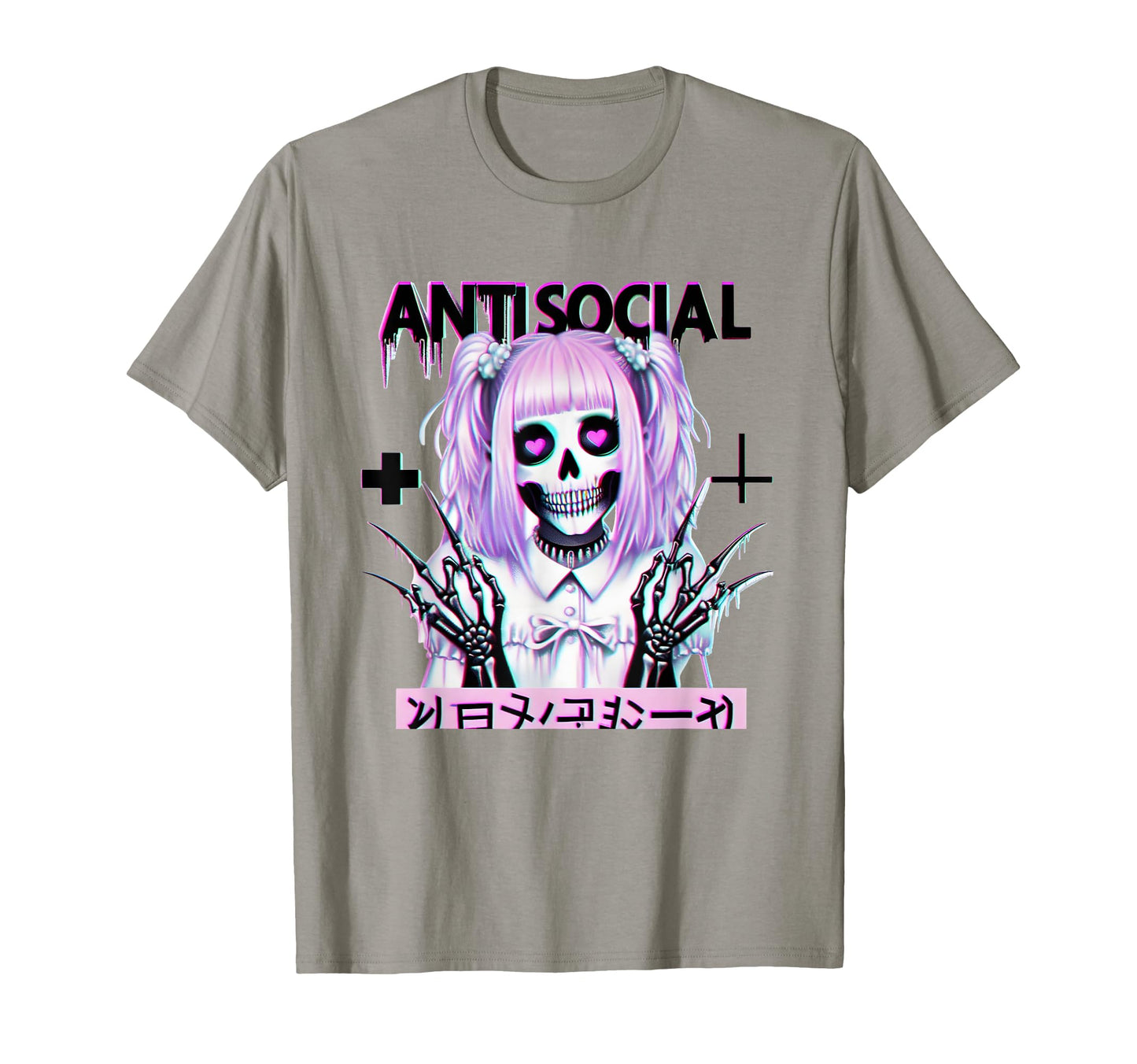 Antisocial Anime Pastel Goth T-Shirt - Streetwear Style Men Women - T-Shirt, Sweatshirt, Hoodie