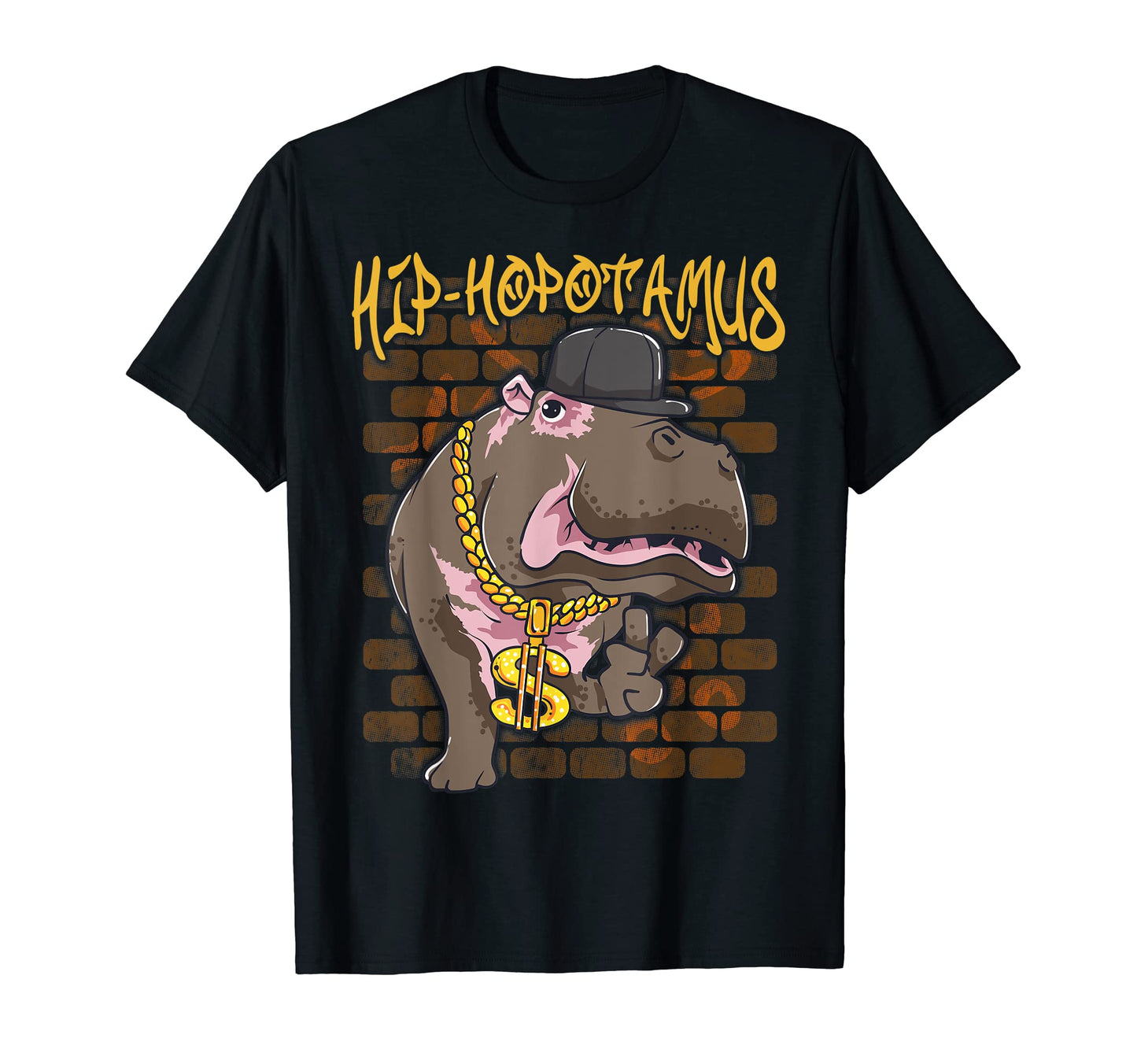 Hip Hop Hippo Funny Hippopotamus Pun T-Shirt - Trendy Graphic for Adults - T-Shirt, Sweatshirt, Hoodie