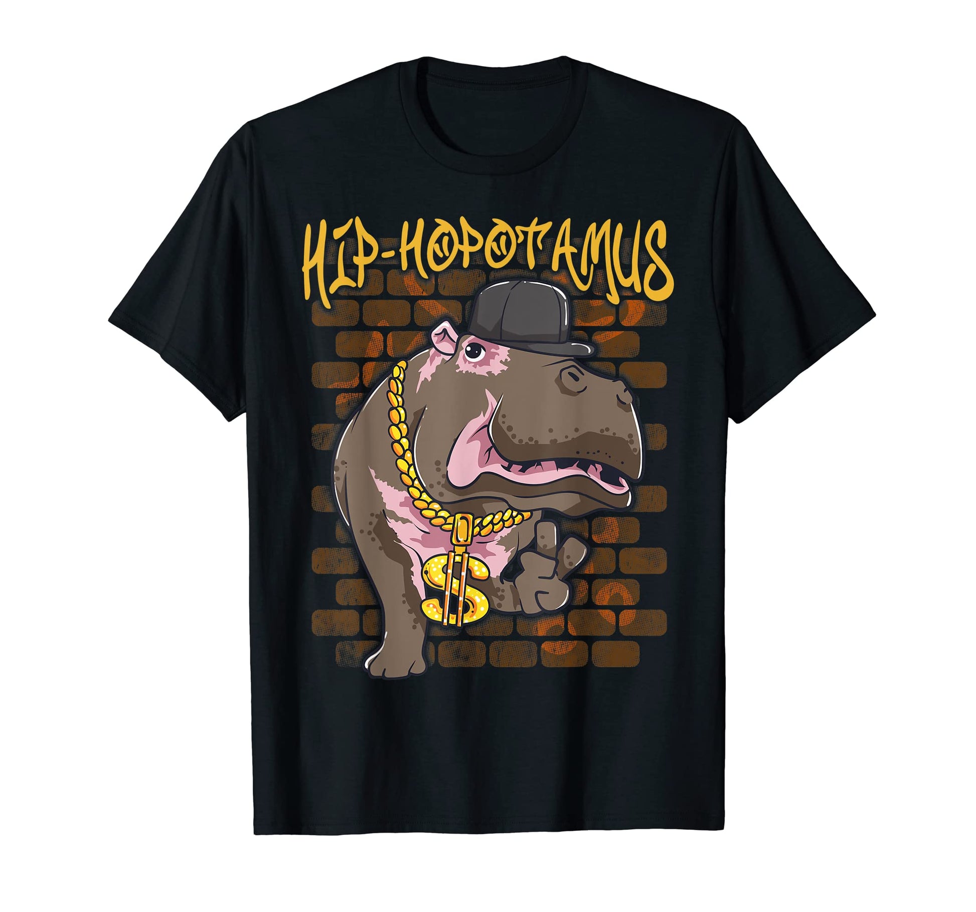 Hip Hop Hippo Funny Hippopotamus Pun T-Shirt - Trendy Graphic for Adults - T-Shirt, Sweatshirt, Hoodie