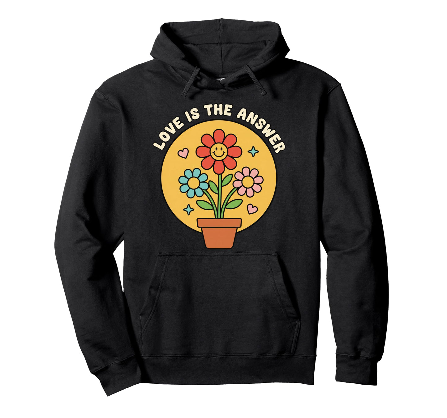 Love Is Answer Flower Pride Floral Hoodie - Custom Art Print for Adults - T-Shirt, Sweatshirt, Hoodie