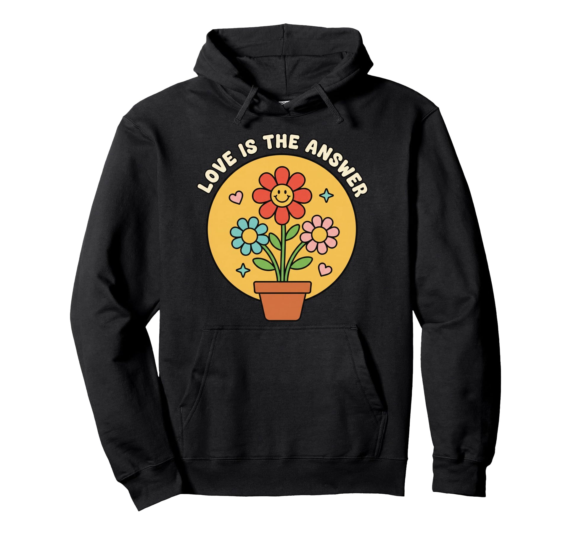 Love Is Answer Flower Pride Floral Hoodie - Custom Art Print for Adults - T-Shirt, Sweatshirt, Hoodie