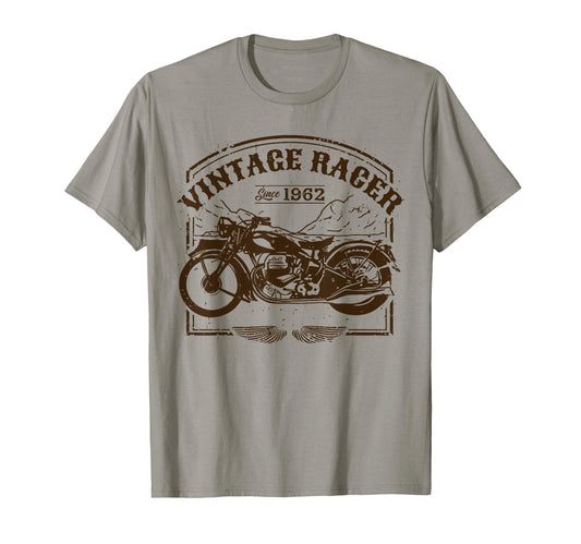 1962 Birthday Motorcycle Racer Bday T-Shirt - Novelty Apparel for Adults - T-Shirt, Sweatshirt, Hoodie