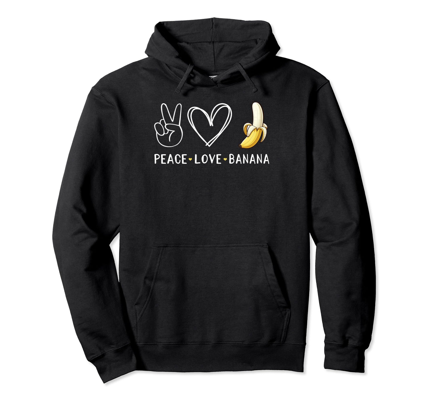 Funny Love Bananas Banana Gifts Peace Hoodie - Aesthetic Graphic Unisex - T-Shirt, Sweatshirt, Hoodie