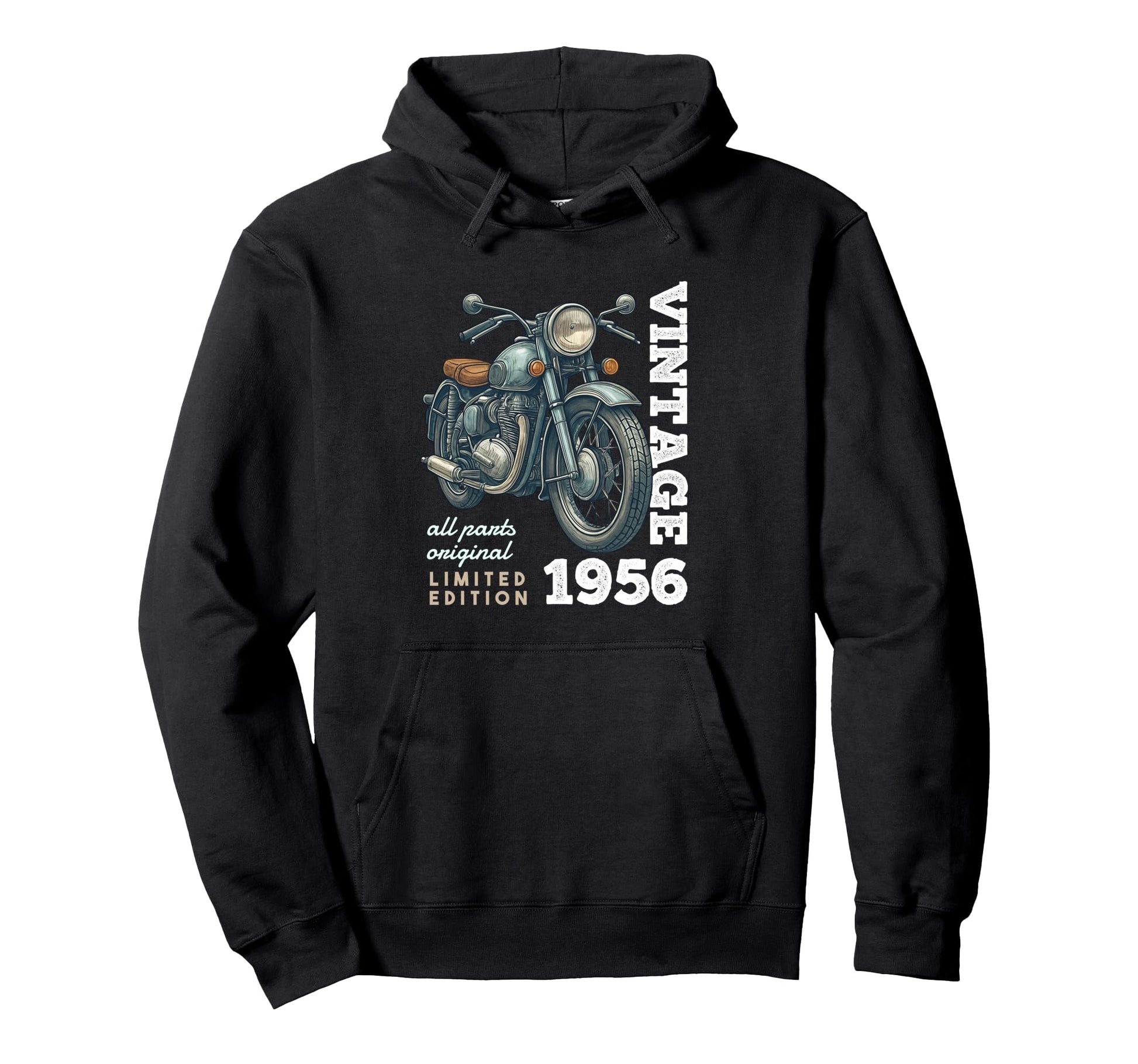 1956 70 Years Old Motorcycle 70Th Hoodie - Novelty Apparel for Adults - T-Shirt, Sweatshirt, Hoodie