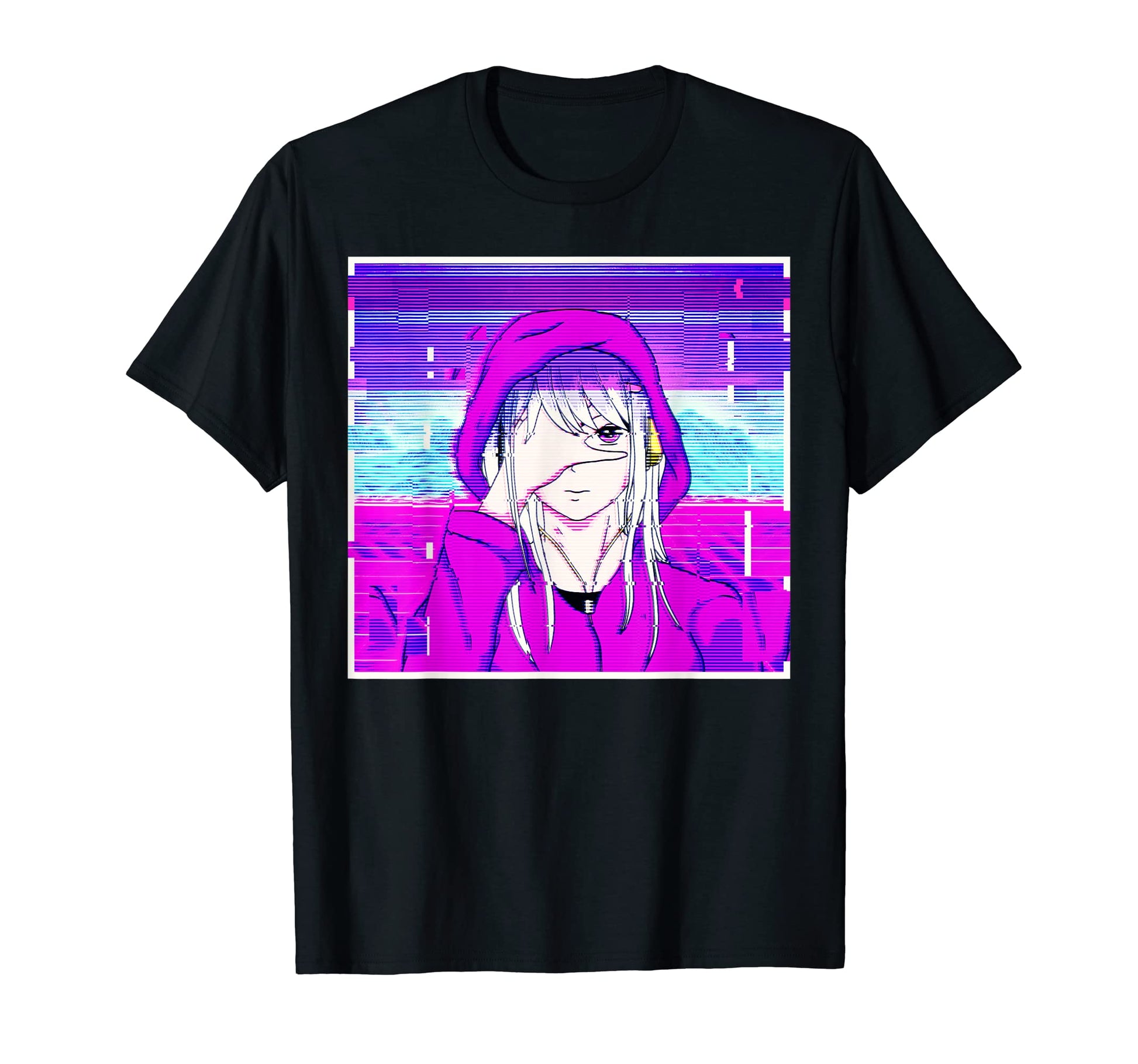 Anime Vaporwave Aesthetic Glitch T-Shirt - Trendy Graphic Unisex - T-Shirt, Sweatshirt, Hoodie