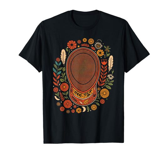 Boho Floral Fencing Mask Botanical T-Shirt - Casual Everyday Wear Unisex - T-Shirt, Sweatshirt, Hoodie
