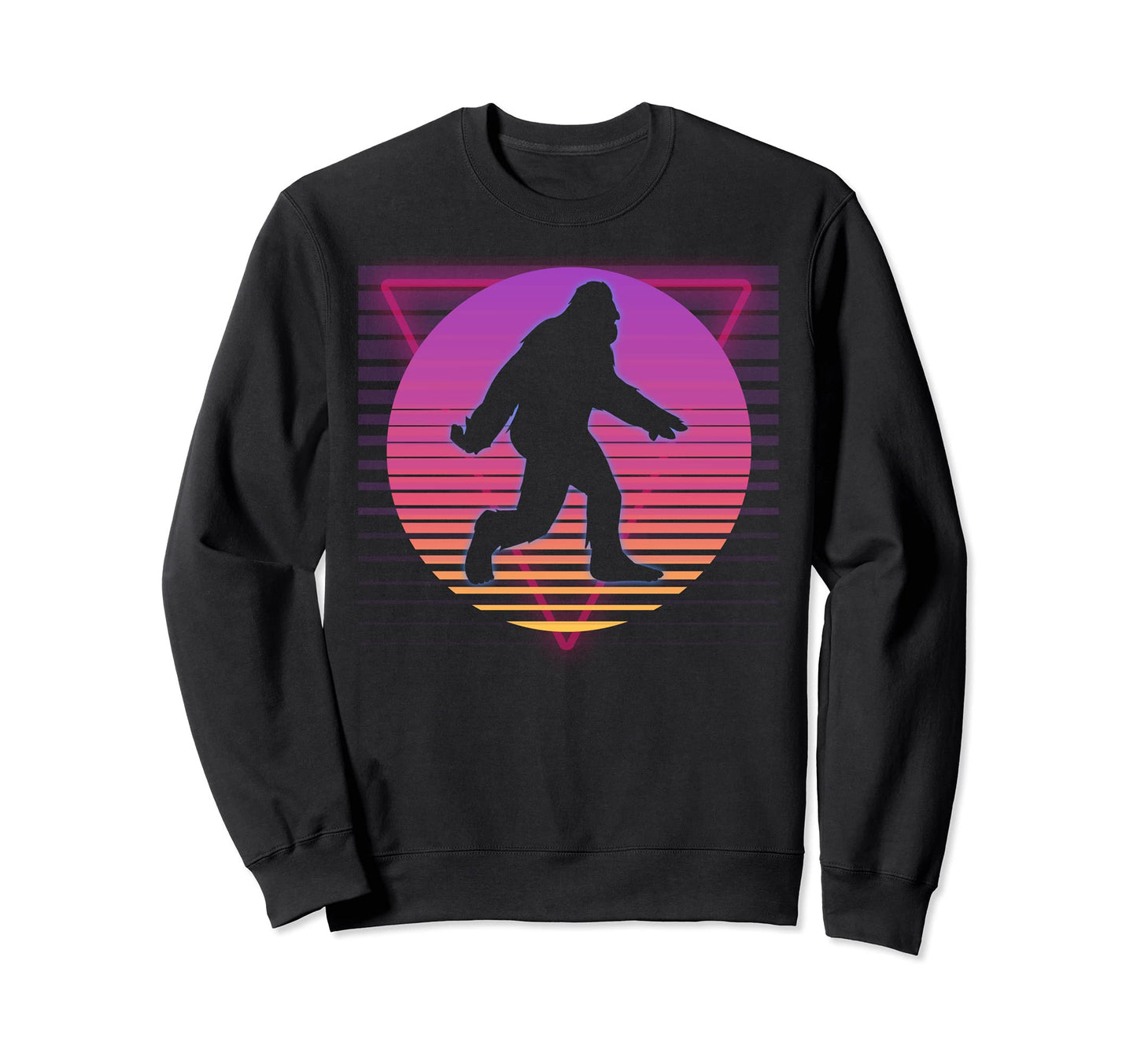 Bigfoot Sasquatch Vaporwave 80S 90S Sweatshirt - Trendy Graphic Unisex - T-Shirt, Sweatshirt, Hoodie